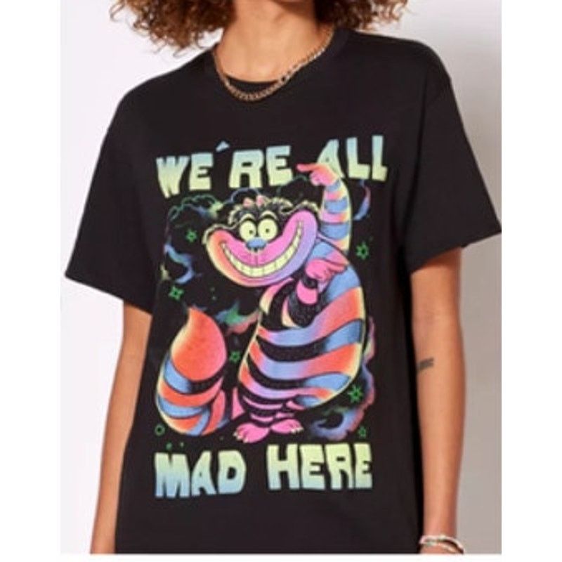 Disney Disney Alice In Wonderland Cheshire Cat Black T-Shirt L Size L / US 10 / IT 46 - 1 Thumbnail
