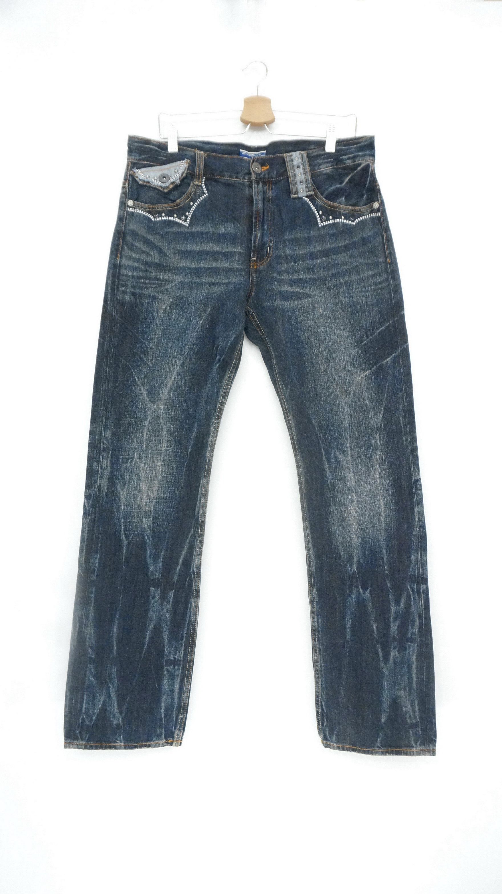 Japanese Brand Vintage Japan Villand Clawmark Whisker Jeans Size US 34 / EU 50 - 1 Thumbnail