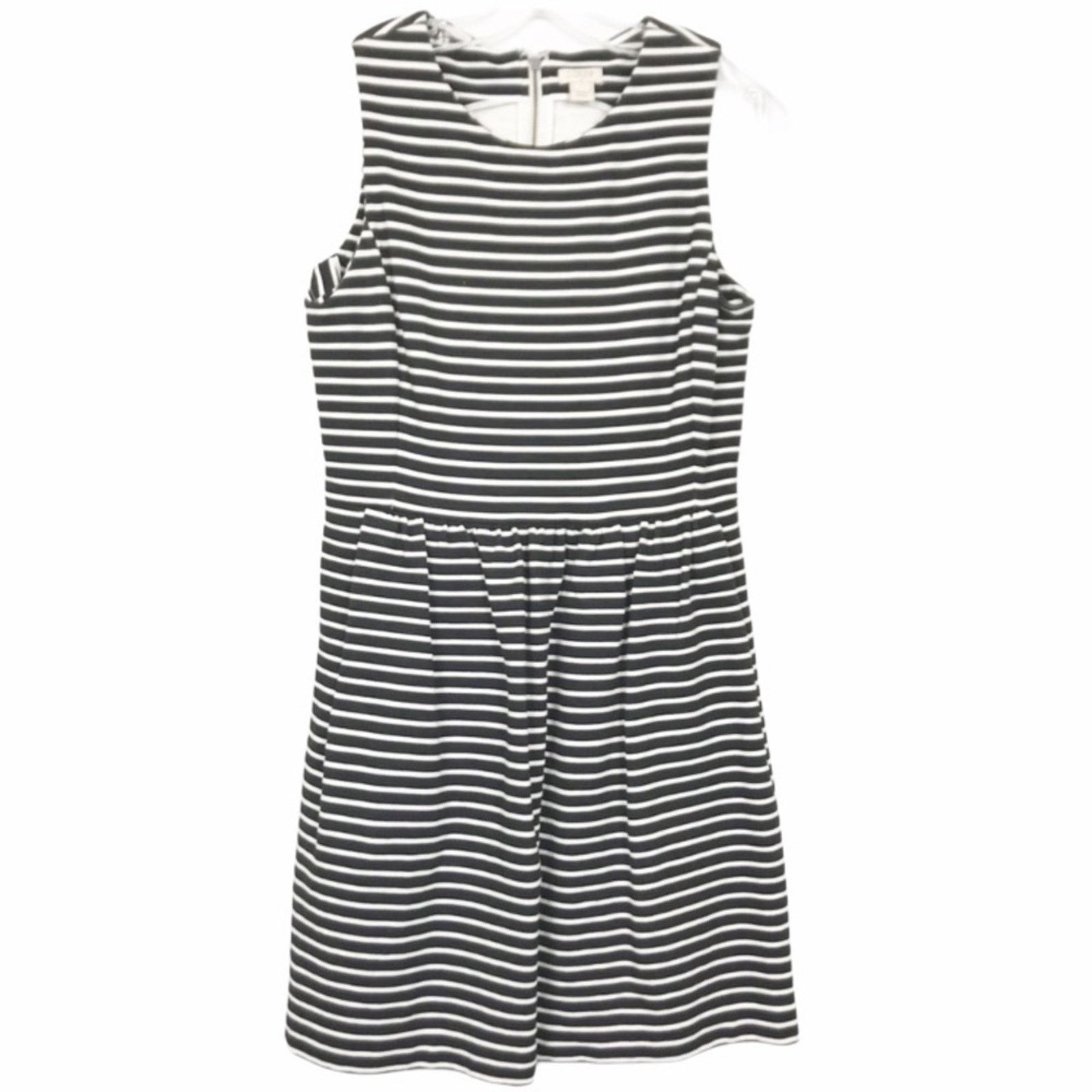 J.Crew J. Crew Black & White Striped Fit and Flare dress Size S / US 4 / IT 40 - 1 Thumbnail