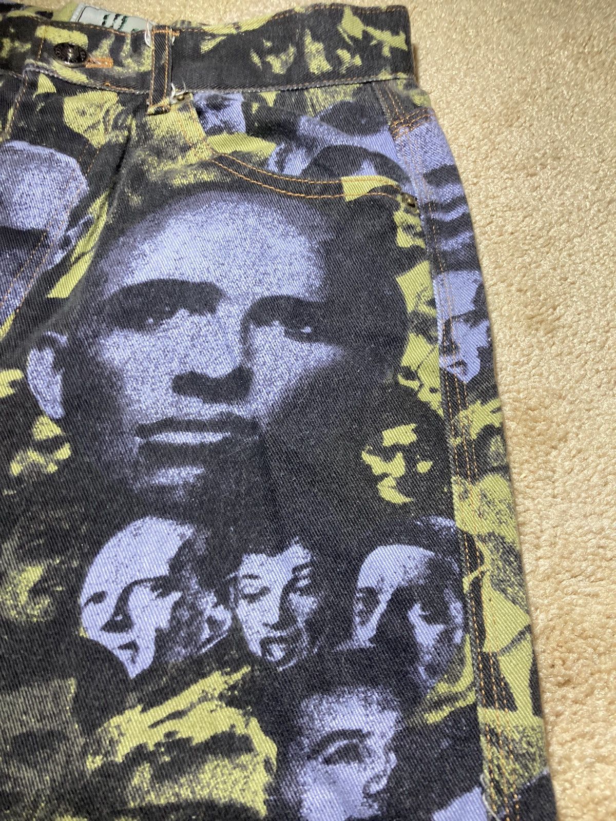 Jean Paul Gaultier SS93 Jean Paul Gaultier Face Jeans Writer Purple 1993 90s Size US 29 - 6 Thumbnail