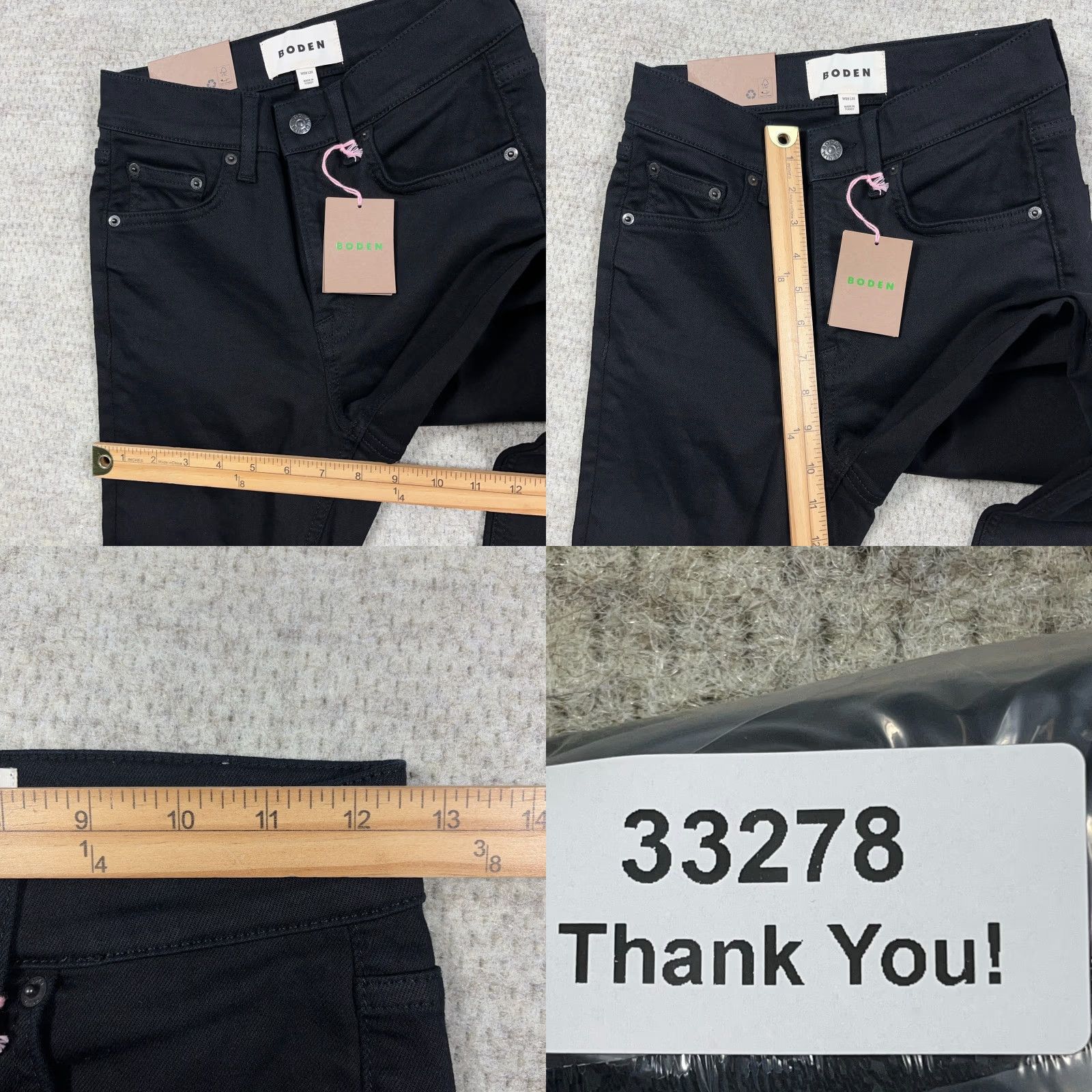 Boden Boden Skinny Jeans Women 28x32 Black High Rise Denim Stretch Jeans Slim 5-Pocket Charcoal Wash Size 28" / US 6 / IT 42 - 9 Thumbnail