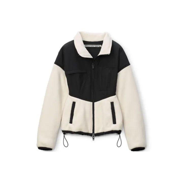 Alexander Wang Alexander Wang FW21 Fleece Patchwork Jacket 0079 Size S / US 4 / IT 40 - 1 Thumbnail