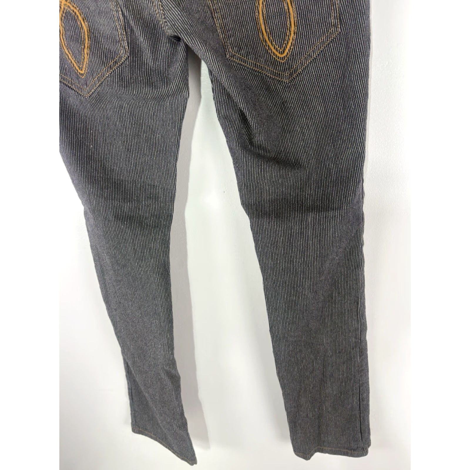 Vintage VINTAGE Rank Women's Striped Military Style Denim Jeans Size 30 Black/White 90s Grunge Size 30" / US 8 / IT 44 - 6 Thumbnail