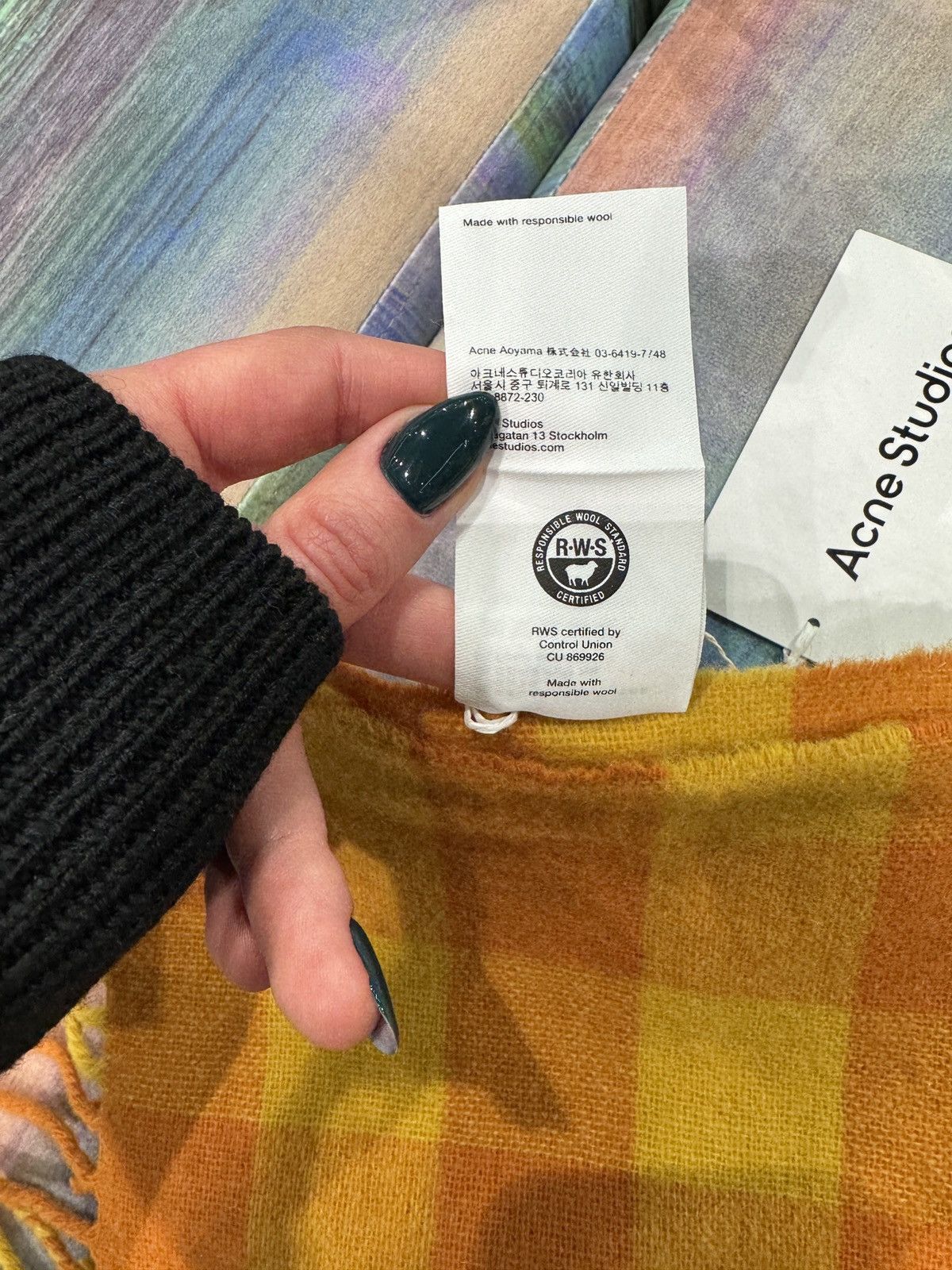 Acne Studios Last Acne Studios Logo Check Wool Scarf Size ONE SIZE - 4 Thumbnail