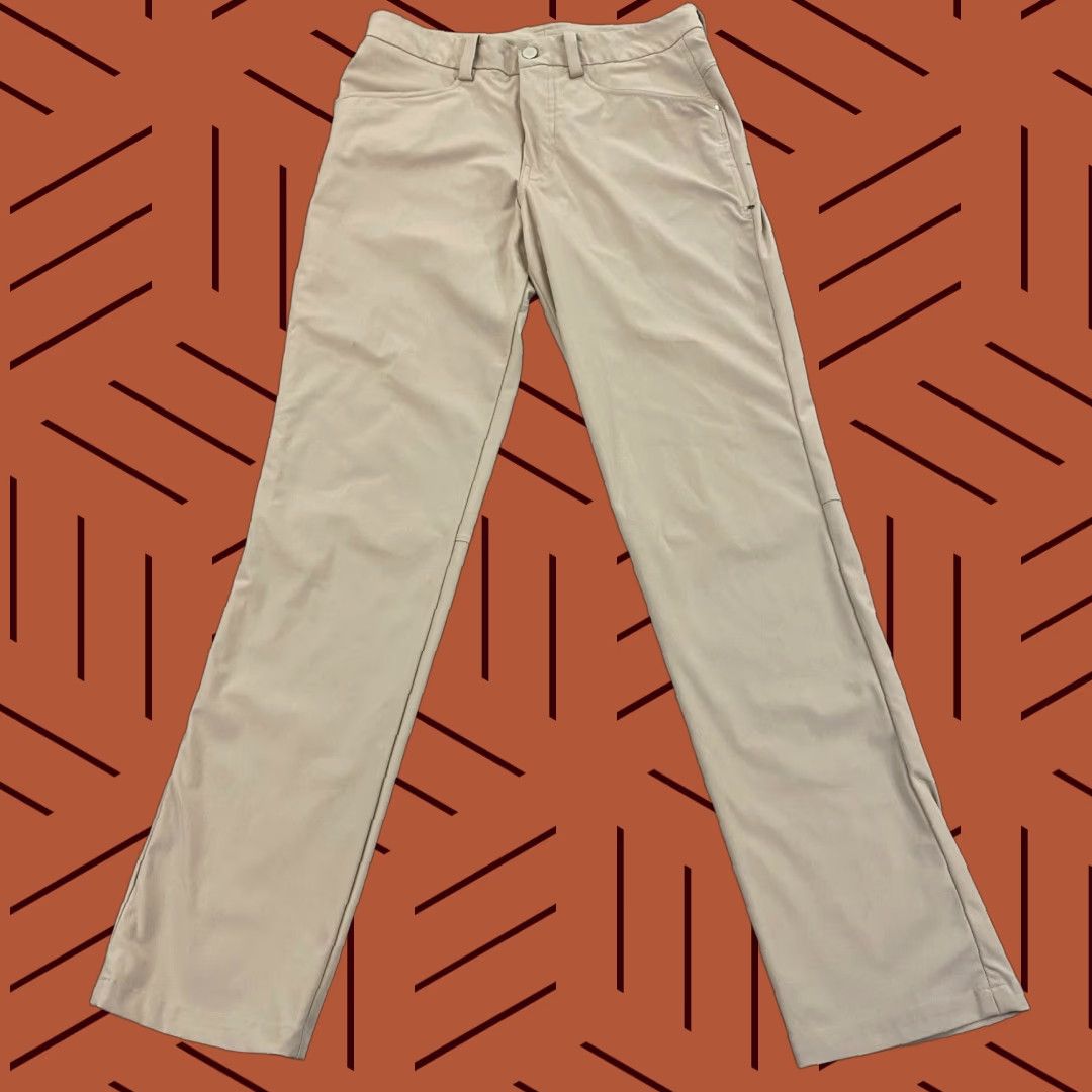 Lululemon Lululemon Commission Pants Men 32x33 Straight Beige Khaki Performance Pockets Flat Front 5-Pocket Design Size US 32 / EU 48 - 1 Thumbnail