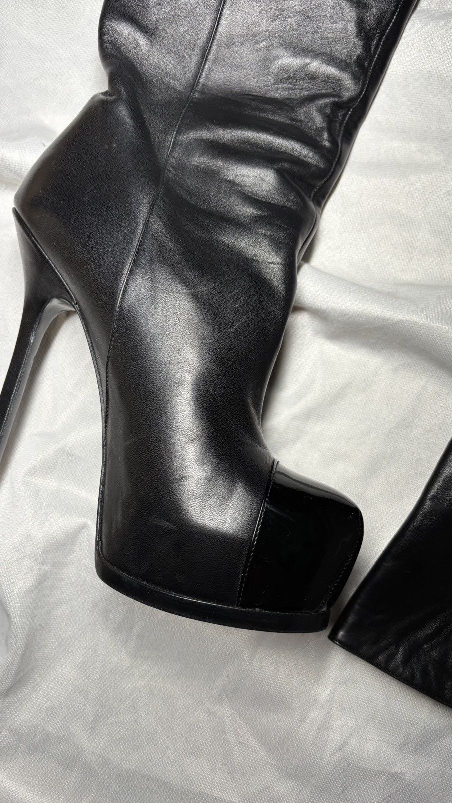 Saint Laurent Paris Saint laurent ysl vintage high boots heels dance luxury 39 Size US 8.5 / IT 38.5 - 2 Thumbnail