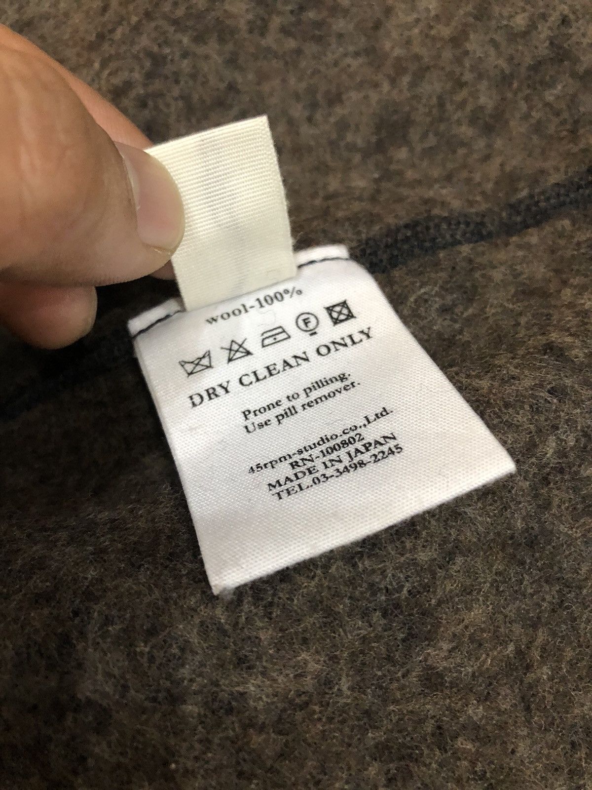 45rpm 45rpm 100% Wool Zipper Hoodie Size US S / EU 44-46 / 1 - 8 Thumbnail