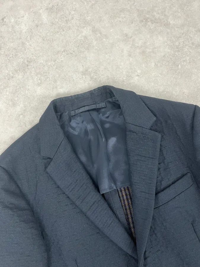 Prada 2000s Prada Navy Plissed Blazer Jacket Size 42R - 5 Thumbnail
