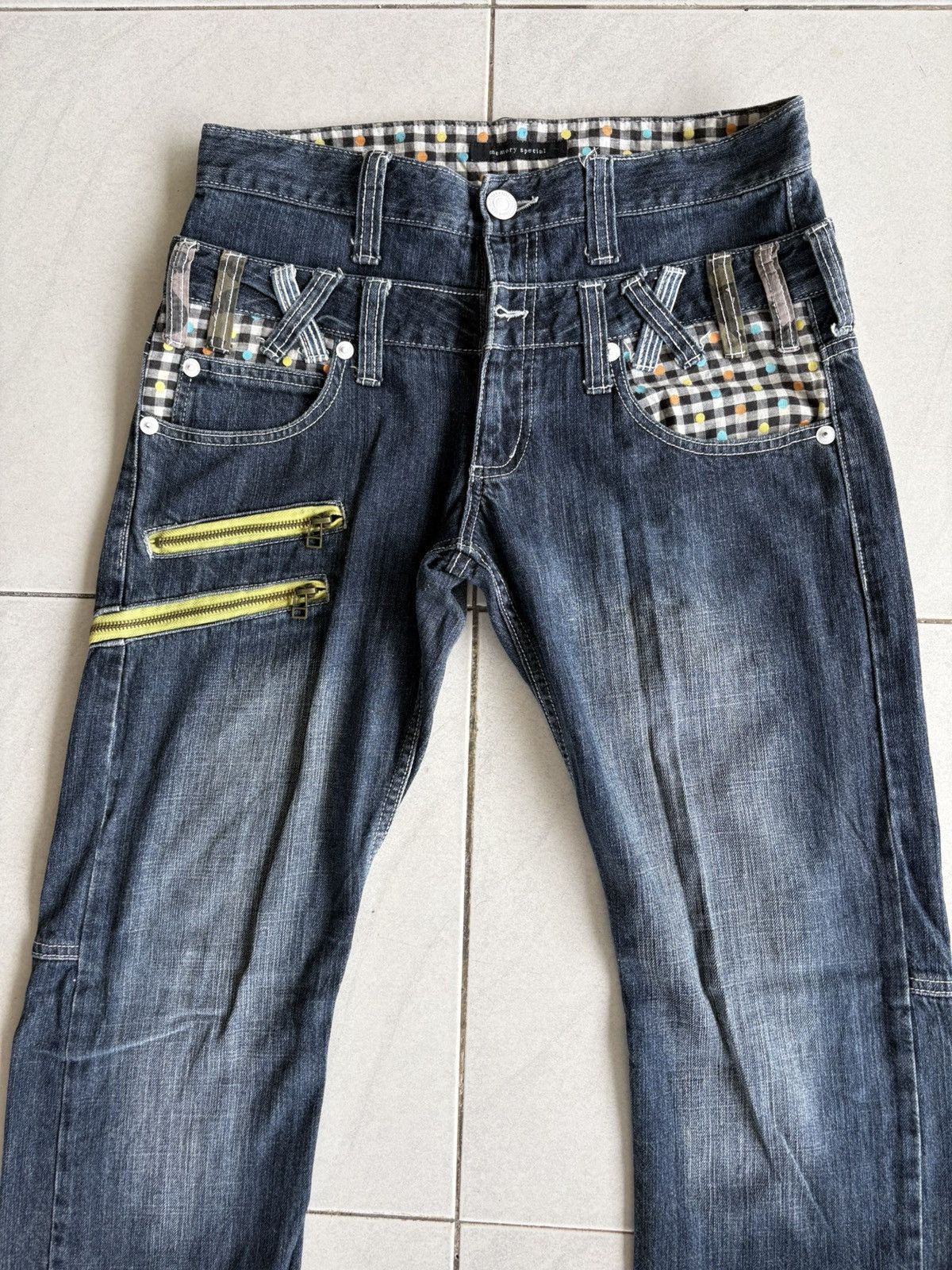Other Japanese Streetwear Double Waist Jeans Distressed Denim Size US 31 - 2 Thumbnail