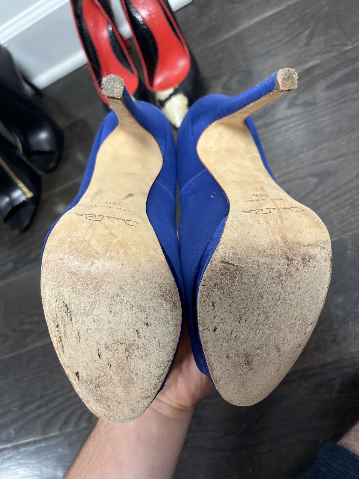 Oscar De La Renta Oscar De La Renta Blue Heels Size US 8.5 / IT 38.5 - 4 Thumbnail
