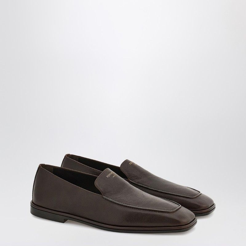 Salvatore Ferragamo Ferragamo Dark Brown Leather Loafer Size US 5 / EU 37 - 1 Thumbnail