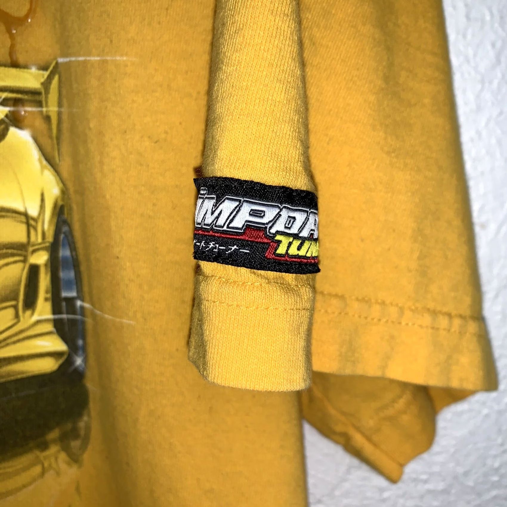 Vintage VINTAGE Import Tuners Drifter Tee T-Shirt Short Sleeve USA Made XL Yellow Logo Graphic Print Men Size US XL / EU 56 / 4 - 3 Thumbnail