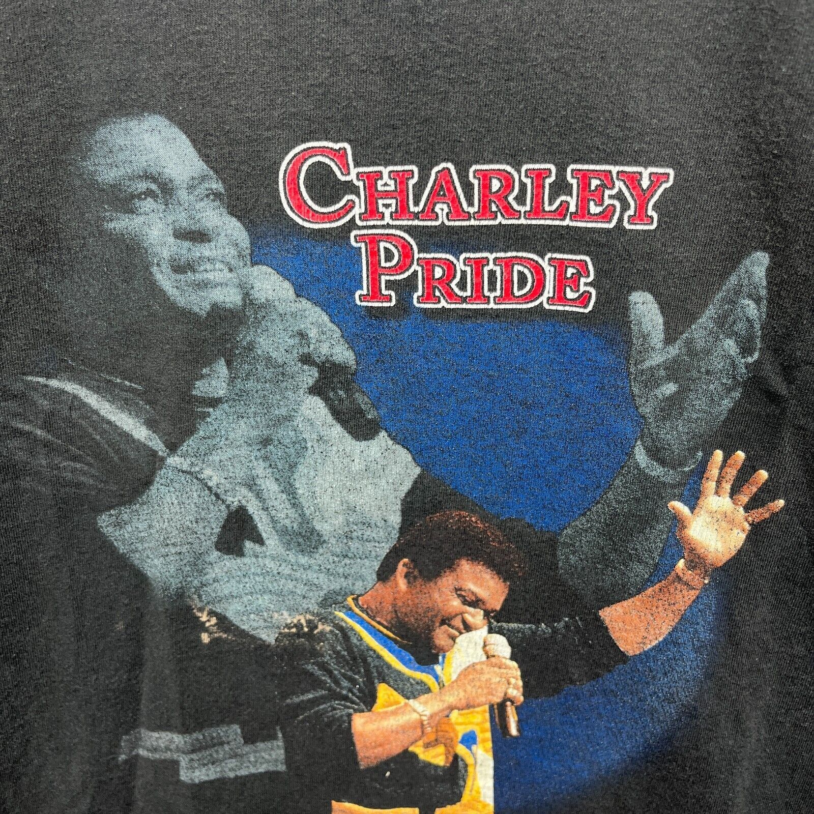 Vintage Vintage 90s Charley Pride Rap Tee Medium Faded Black History Size US M / EU 48-50 / 2 - 6 Thumbnail