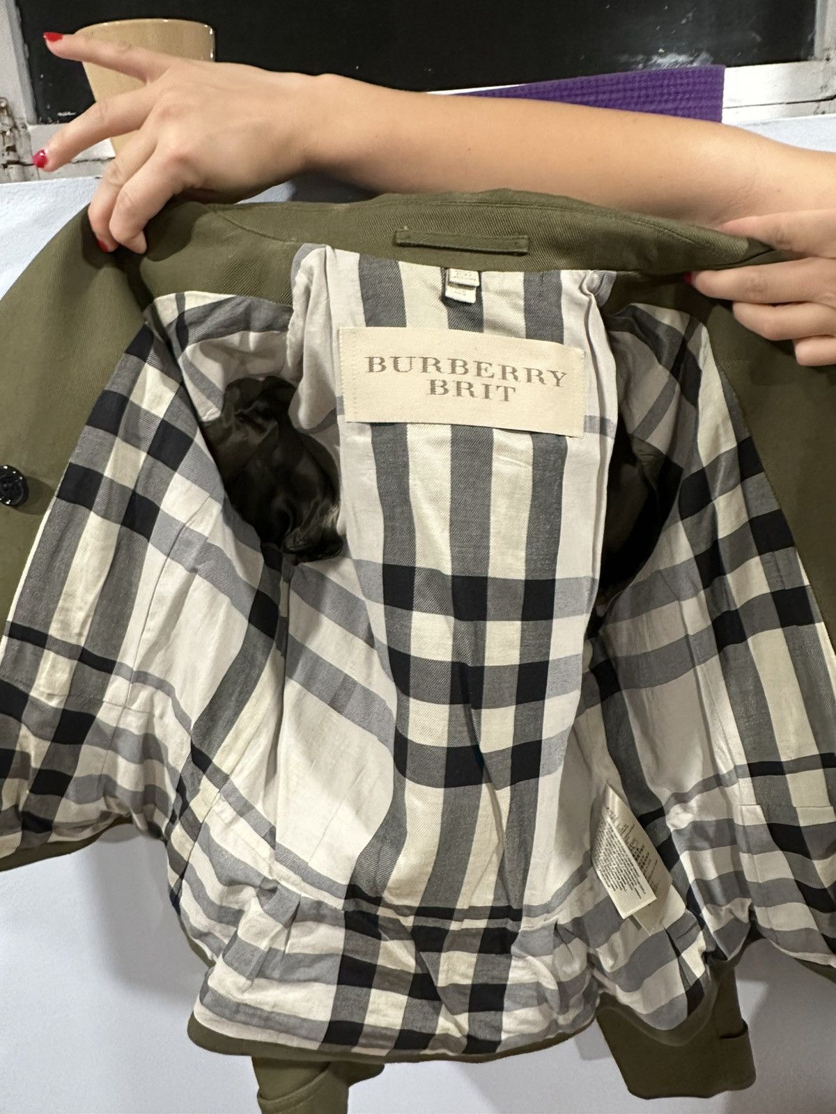 Burberry Burberry Brit Twill Coat Size S / US 4 / IT 40 - 6 Thumbnail