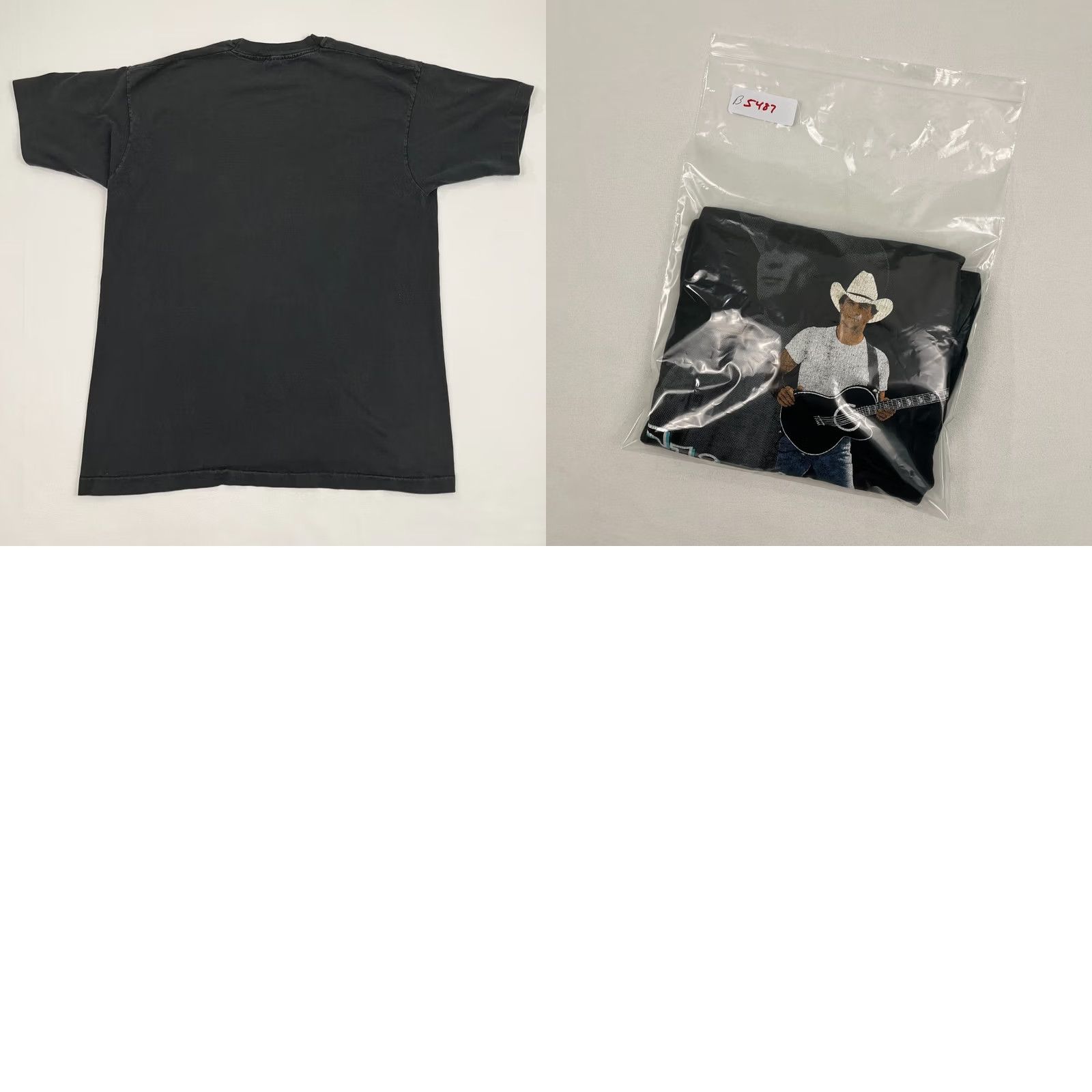 Fruit Of The Loom VTG 90s Clint Black Shirt Mens XL Faded Black Country Music Tee Single Stitch Shirt Graphic Print Cotton Crew Neck Short Sleeve Size US XL / EU 56 / 4 - 8 Thumbnail
