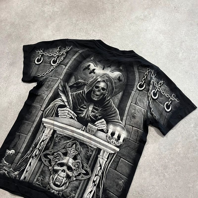 Affliction Vintage Affliction Skull Style T-Shirt Retro Goth Alt Y2K Size US S / EU 44-46 / 1 - 5 Thumbnail