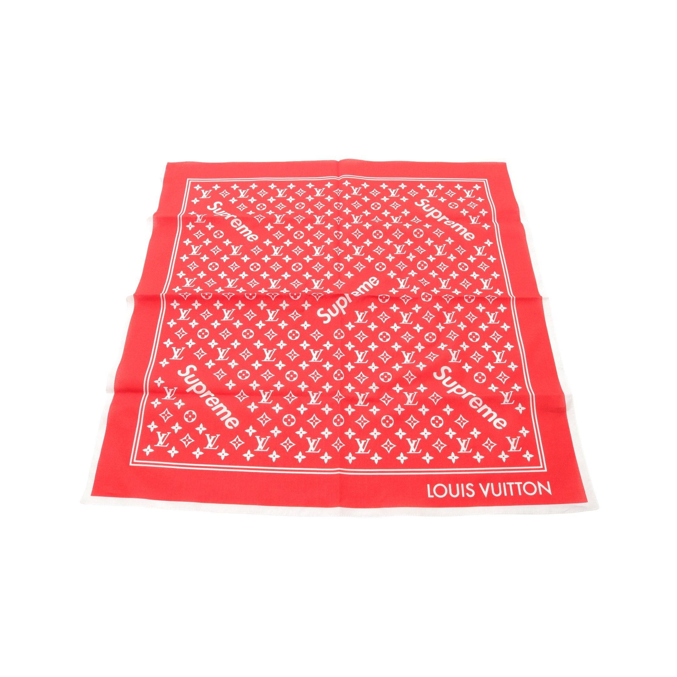 Louis Vuitton ✖️ supreme バンダナ ハンカチ 正規品 Louis Vuitton | Supreme Bandana | Red– TC