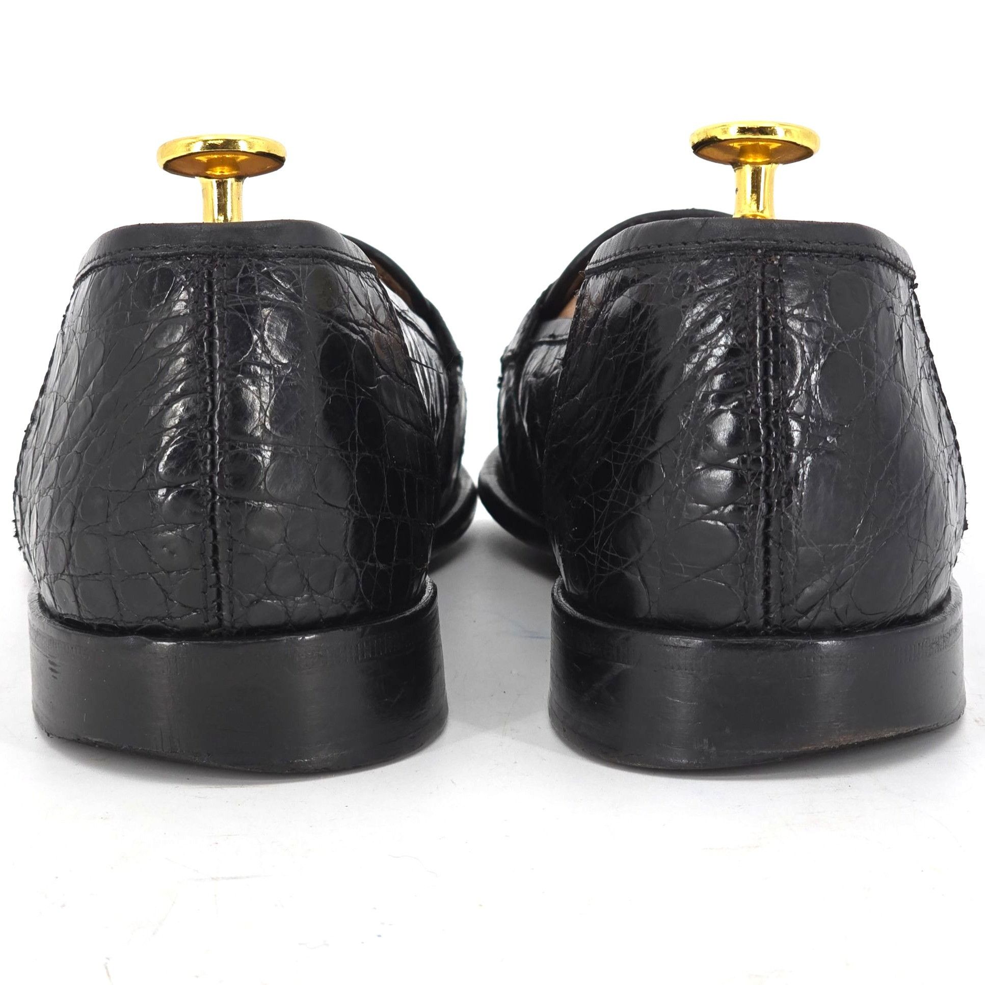 Zelli Zelli Tuscany Exotic Black Caiman Crocodile Dress Shoe Men 9 Size US 9 / EU 42 - 8 Thumbnail