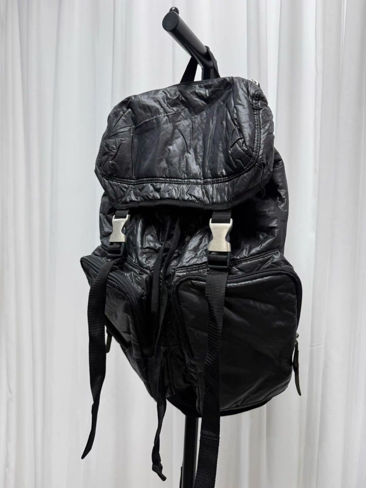 Yohji Yamamoto Yohji Yamamoto Suede Bottom Nylon Backpack-2505 Size ONE SIZE - 2 Thumbnail