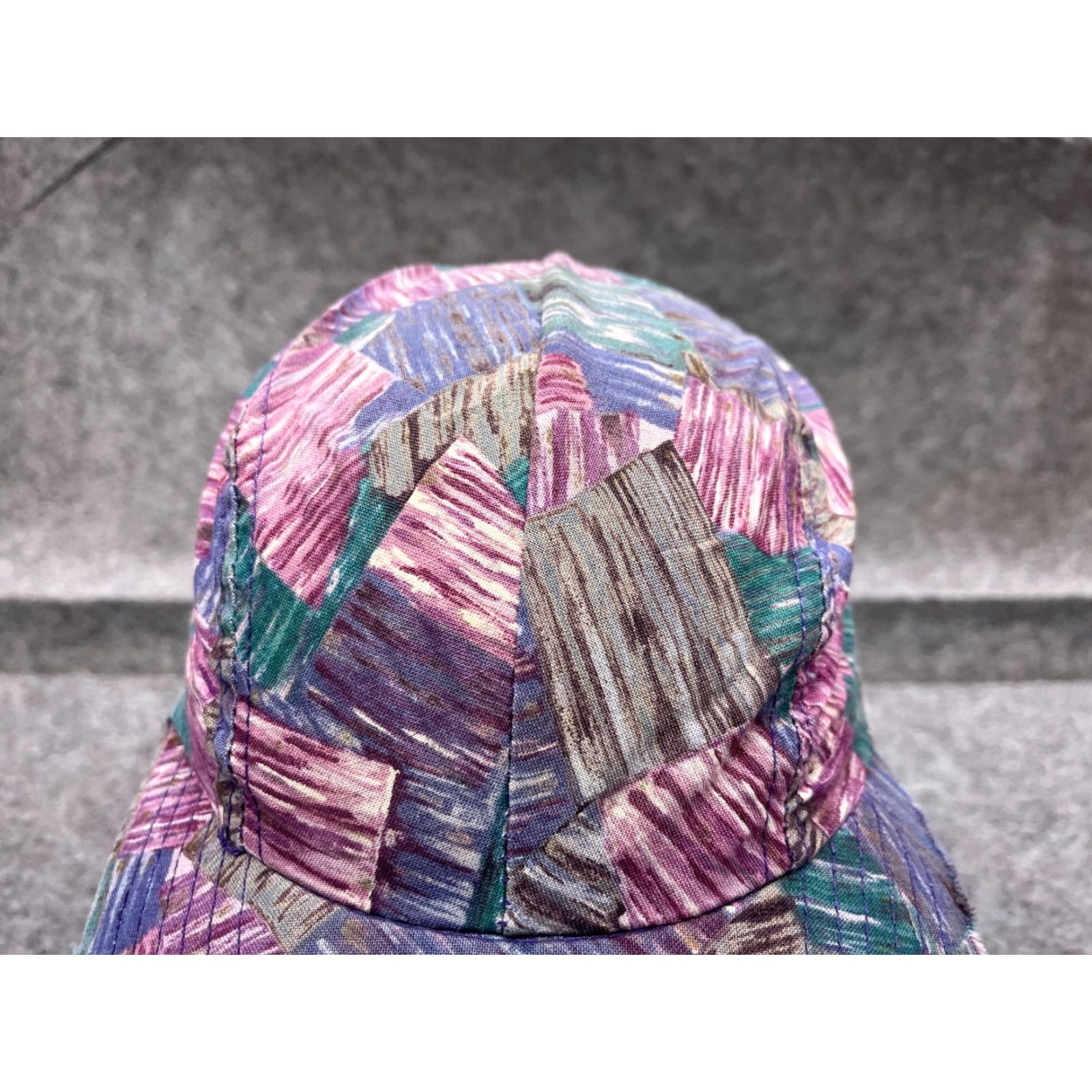 Vintage VINTAGE Brindar Design Hat OS Purple 90s Look Elastic Made US Womens Size ONE SIZE - 2 Thumbnail