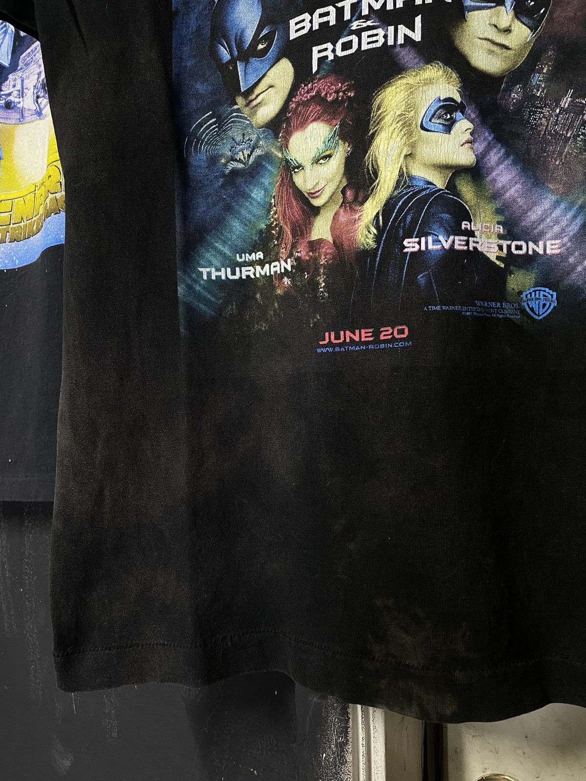 DC Comics × Vintage Vintage 90’s Batman and Robin Movie Tee Shirt Large Size US L / EU 52-54 / 3 - 4 Thumbnail