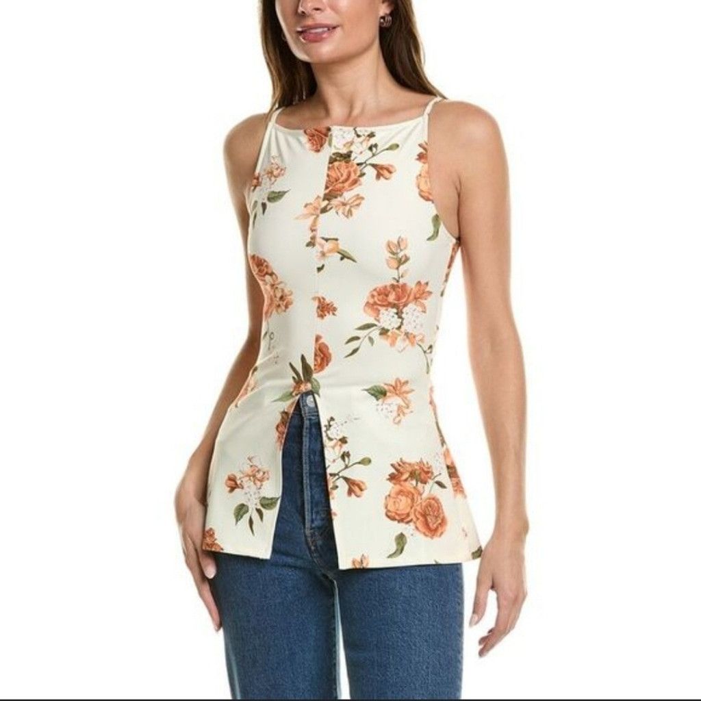 WeWoreWhat NWT WeWoreWhat High Neck Fly Away Floral Print Top Size M / US 6-8 / IT 42-44 - 1 Thumbnail