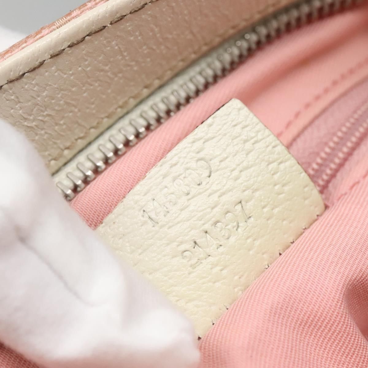 Gucci GUCCI GG Canvas Sherry Line Tote Bag Pink Silver Size ONE SIZE - 13 Thumbnail