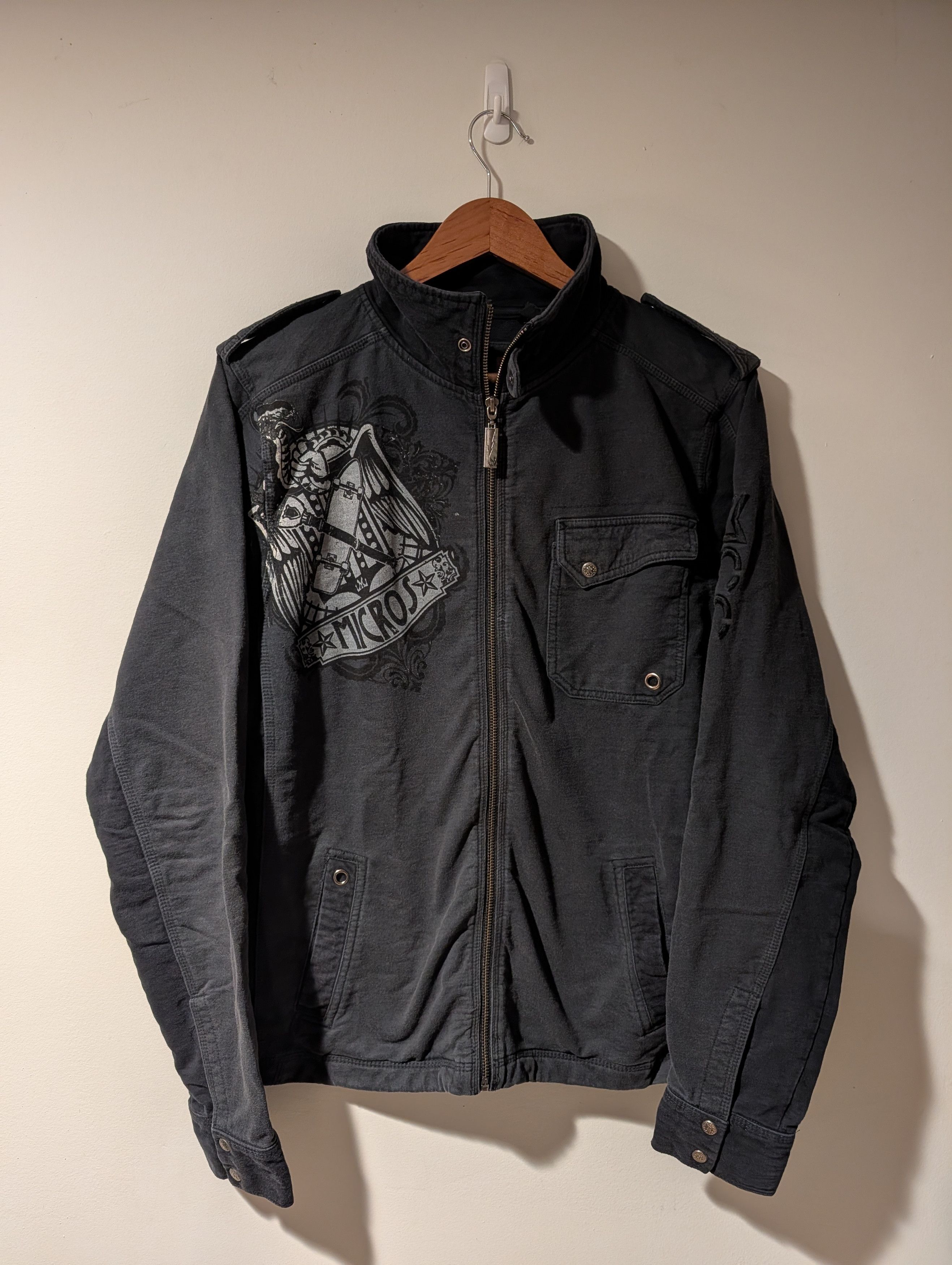 Vintage Vintage Micros Skateboard Graphic Full Zip Jacket Coat Size US M / EU 48-50 / 2 - 1 Thumbnail