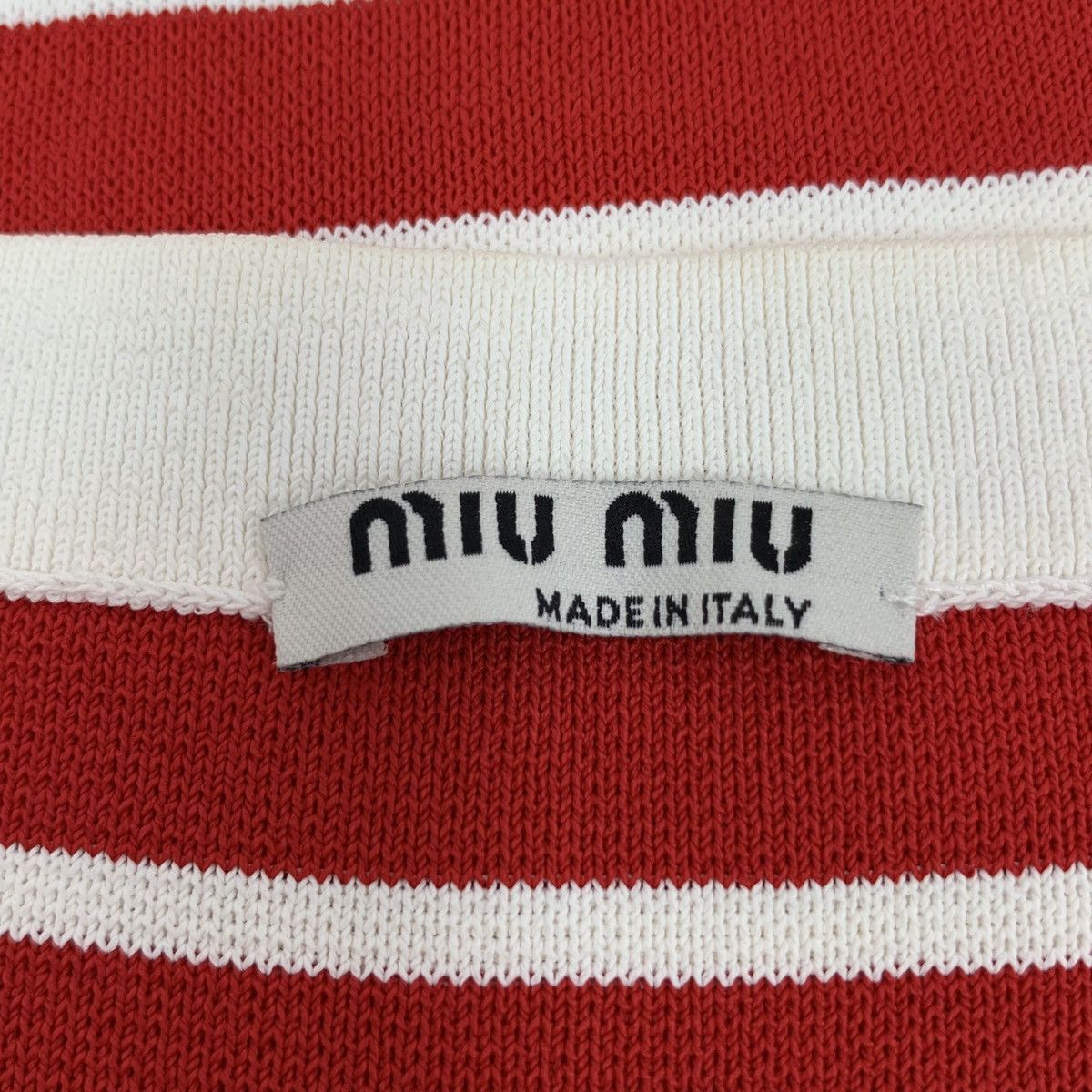 Miu Miu Miu Miu Logo Intarsia Striped Casual Knit Skirt K26WX Size 28" / US 6 / IT 42 - 5 Thumbnail