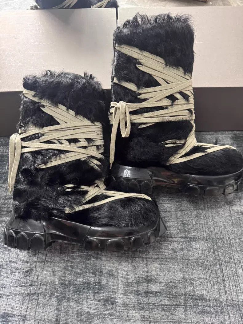 Rick Owens Rick Owens Crazy Strap Horsehair Snow Boots Size US 7.5 / IT 37.5 - 3 Thumbnail