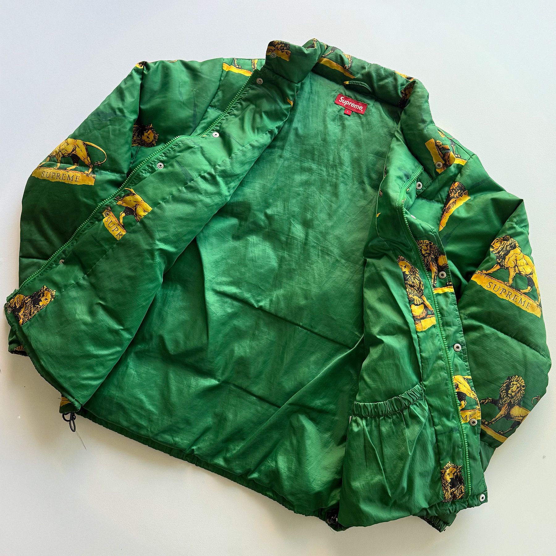Supreme FW13 Lions Puffy Down Jacket Size US L / EU 52-54 / 3 - 6 Thumbnail