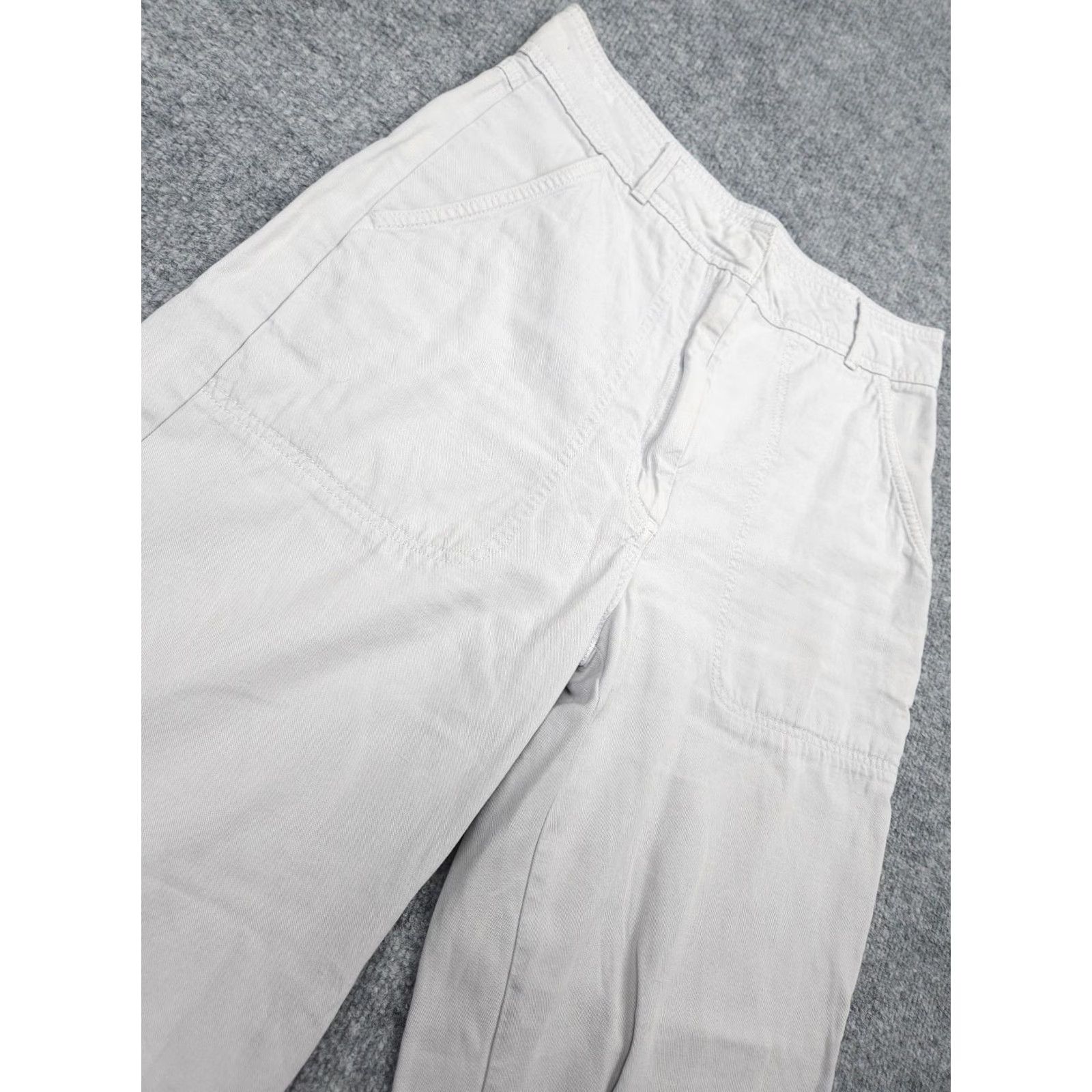 Aritzia Aritzia Wilfred Free High Waist Barrel Pants Ankle Snap Size 4 Gray Linen Blend Pants Women Regular 26in Inseam Tapered Gray Size 27" / US 4 / IT 40 - 3 Thumbnail