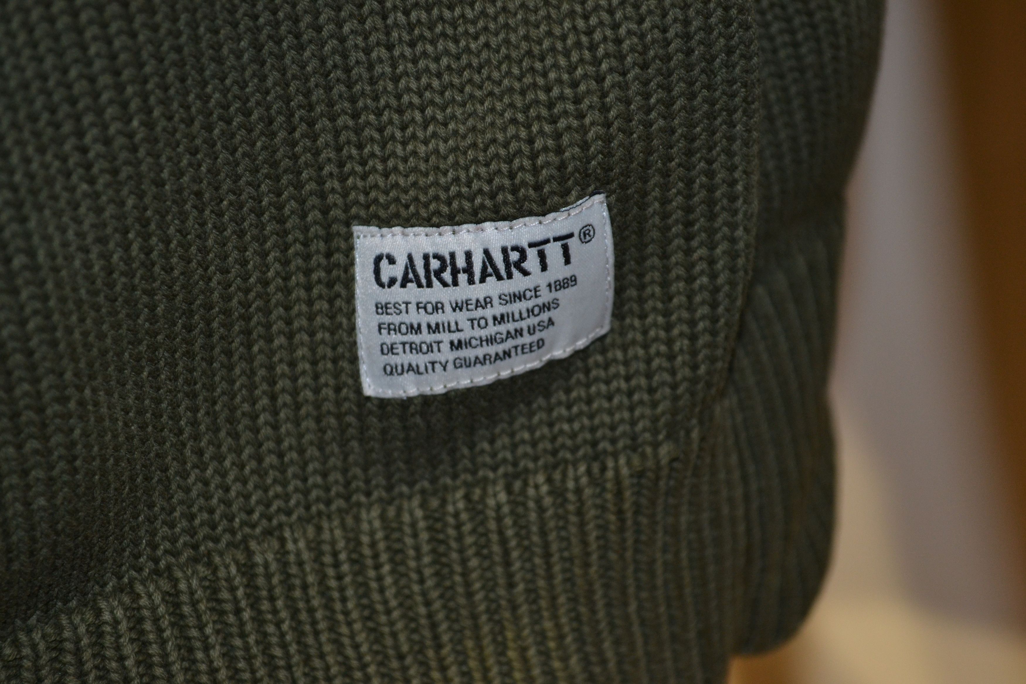 Carhartt Carhartt WIP Olive Green Knit Sweater | Size L Size US L / EU 52-54 / 3 - 4 Thumbnail