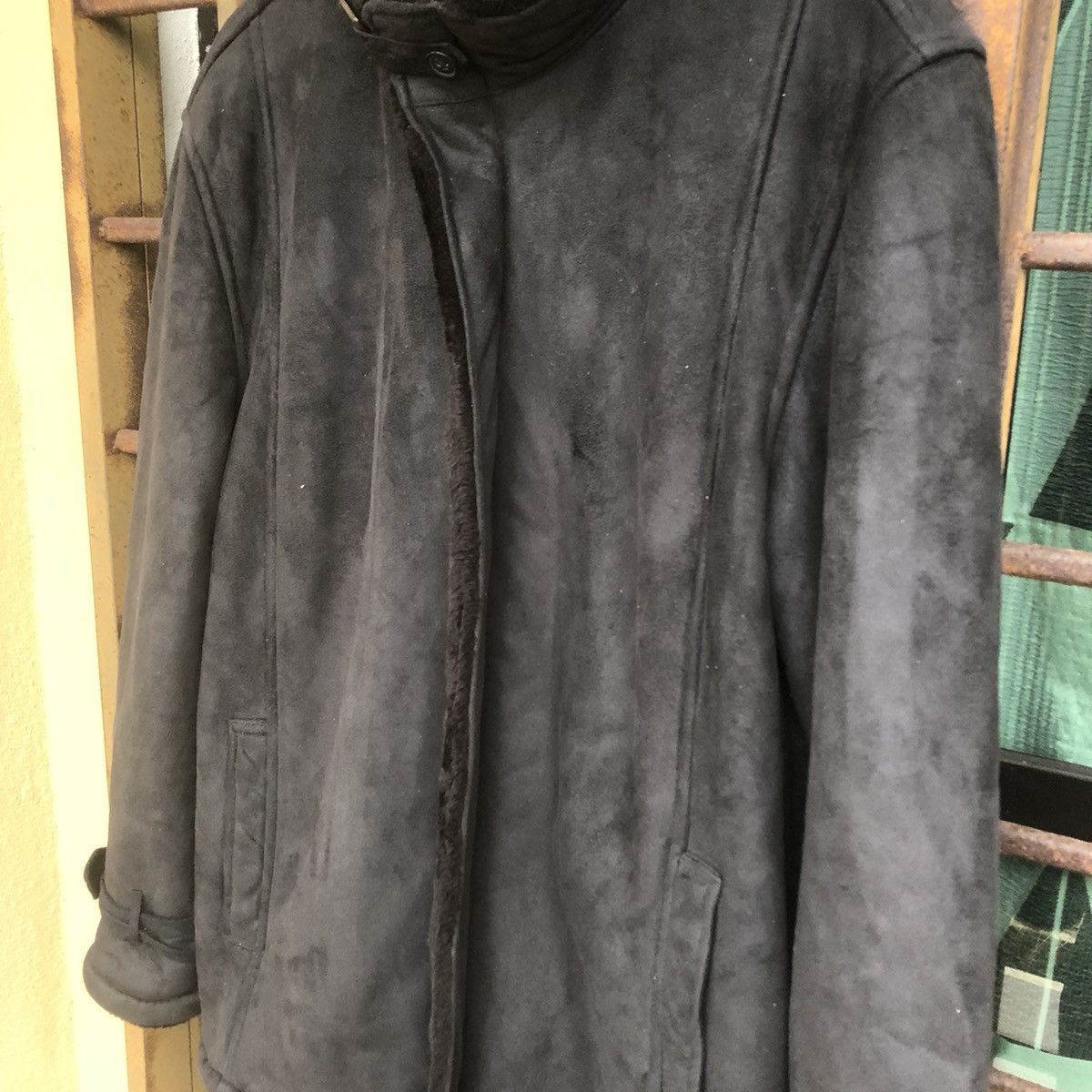 Kansai Yamamoto Suade Leather Fur Inside Parka Zipper Jacket Size US L / EU 52-54 / 3 - 3 Thumbnail