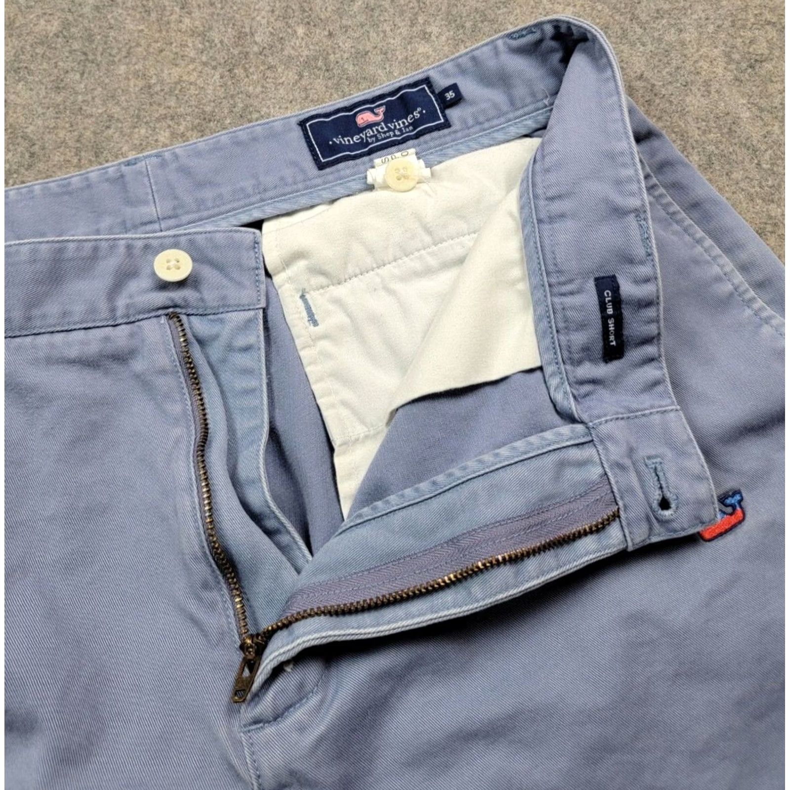 Vineyard Vines Vineyard Vines Club Shorts Mens 35 Blue Logo Whale Embroidered Chino Casual Beach Size US 35 - 4 Thumbnail