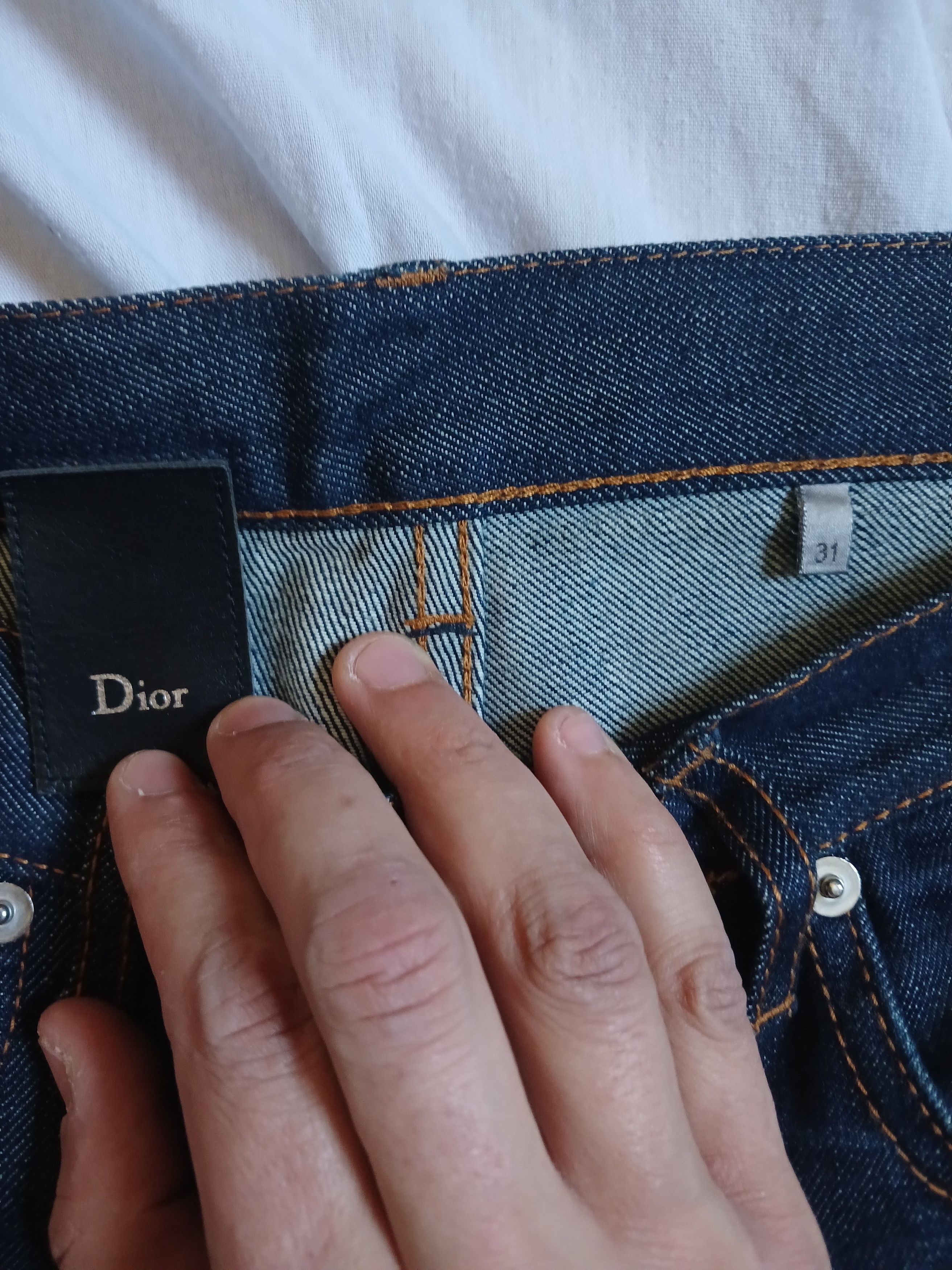 Dior Raw Dior Homme denim Jean Size US 31 - 22 Thumbnail