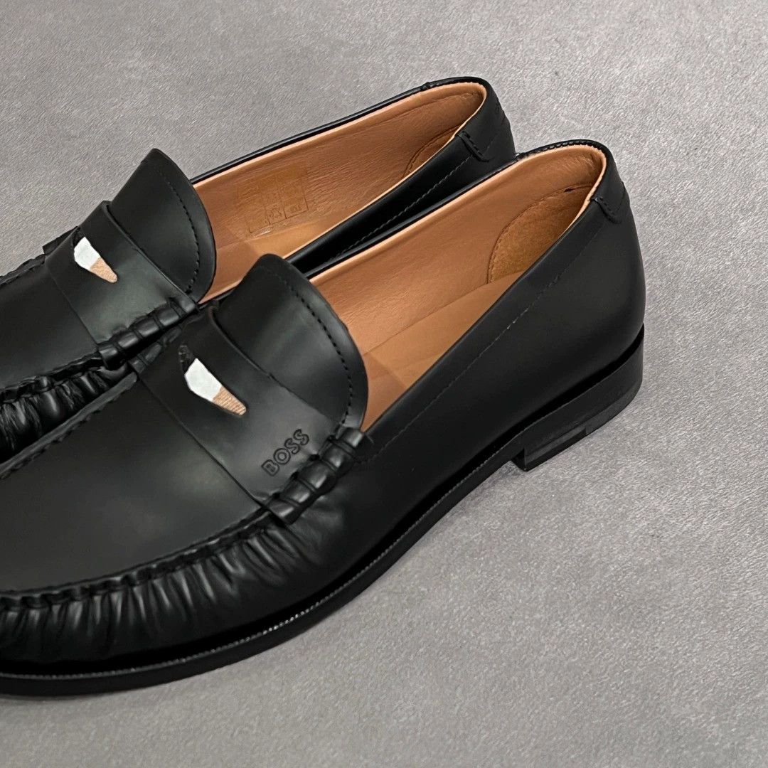 Hugo Boss HUGO BOSS Black Leather Loafers Size US 9 / IT 39 - 5 Thumbnail