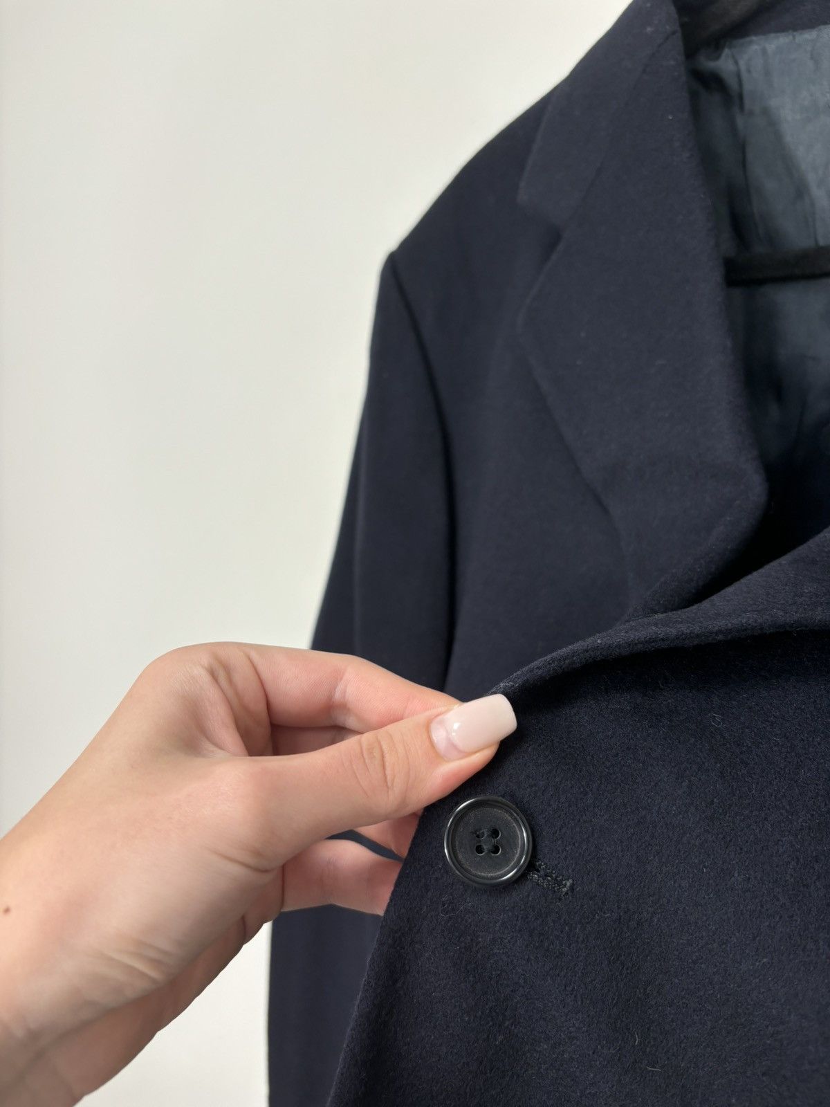 Vintage Vintage Cacharel Men’s Navy Blue Luxury Wool Blazer Jacket Size 44R - 10 Thumbnail