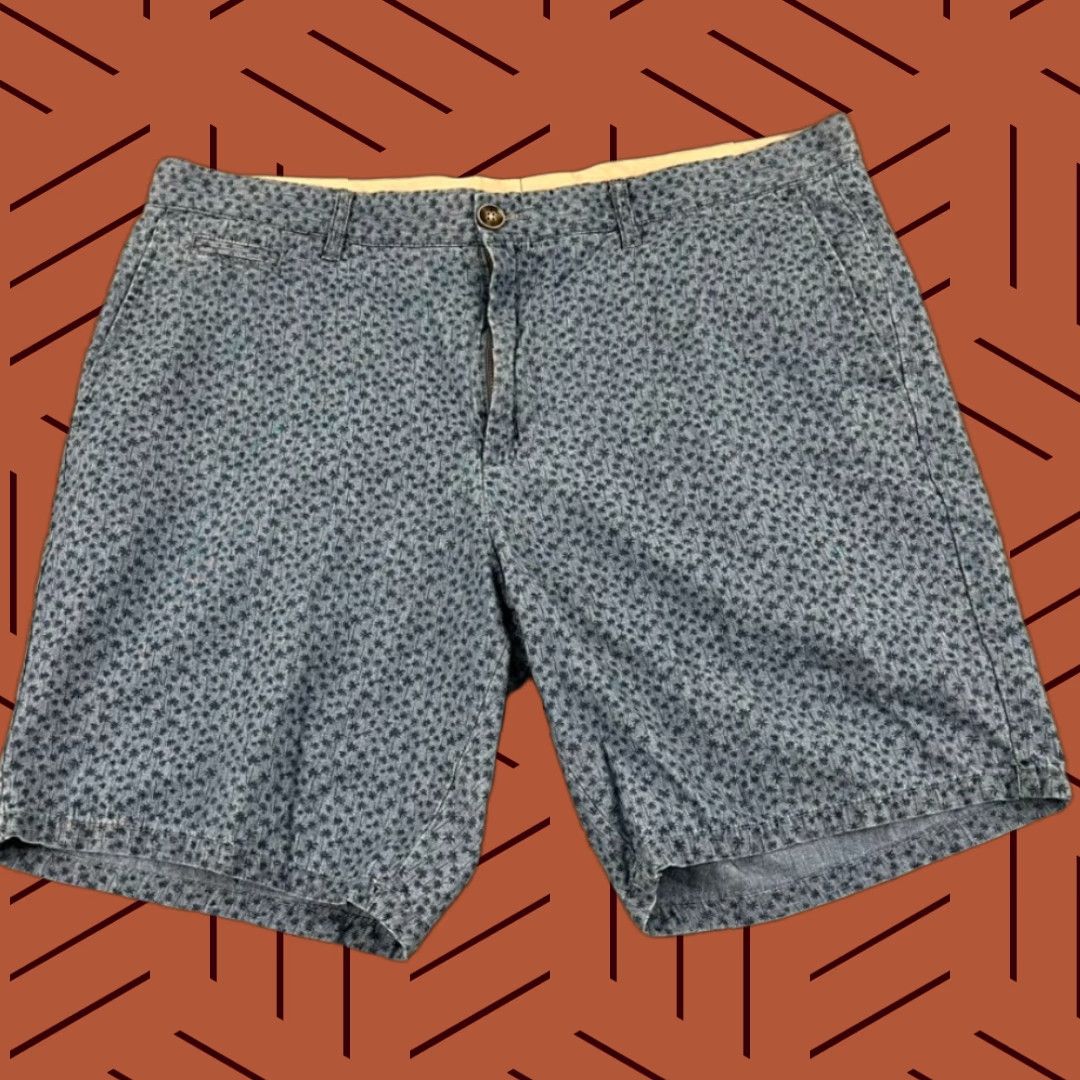 johnnie-O JOHNNIE-O Shorts Mens Size 35 x 7.5" Blue Palm Tree Chino Golf Preppy Casual Size US 35 - 1 Thumbnail