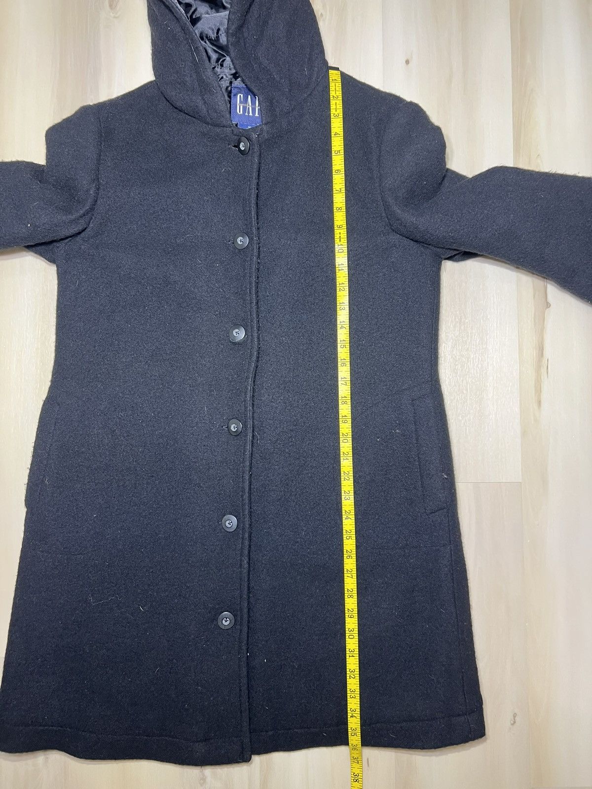 Gap Gap Women’s Oversized Recycled Wool Long Coat Sz M w/Hood Size M / US 6-8 / IT 42-44 - 7 Thumbnail
