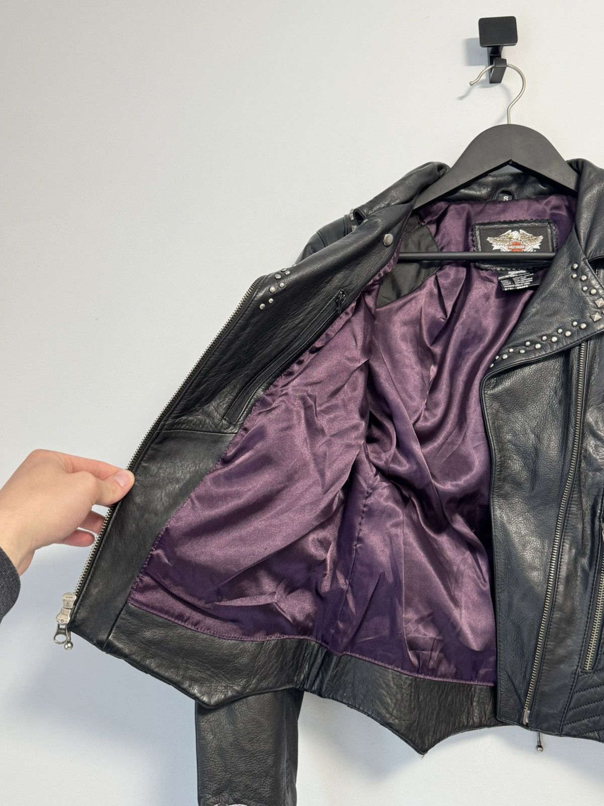 Harley Davidson Harley Davidson Vintage 90’S Leather Jacket Women’s Moto Size S / US 4 / IT 40 - 12 Thumbnail