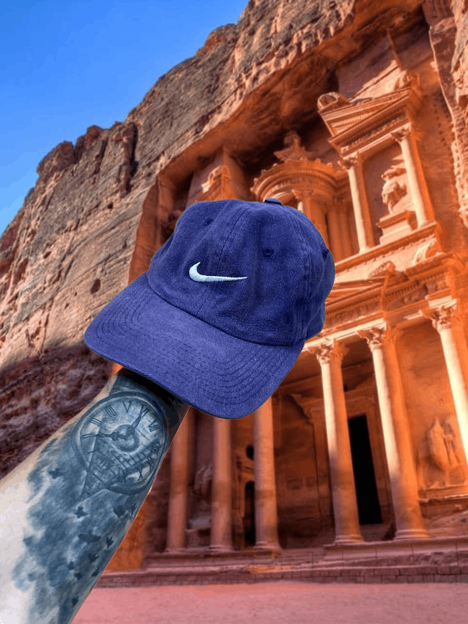 Nike Hats Vintage Cap Nike big logo blue Y2K streetwear Size ONE SIZE - 1 Thumbnail