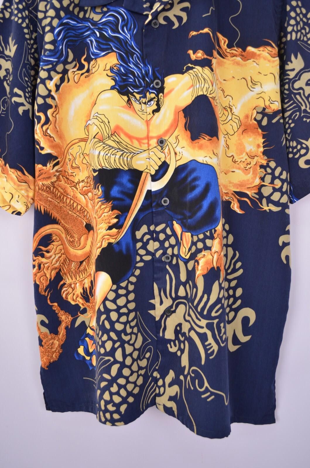Designer Vintage Anime Samurai Warrior Japanese Shirt Size XL AOP 90s Size US XL / EU 56 / 4 - 5 Thumbnail
