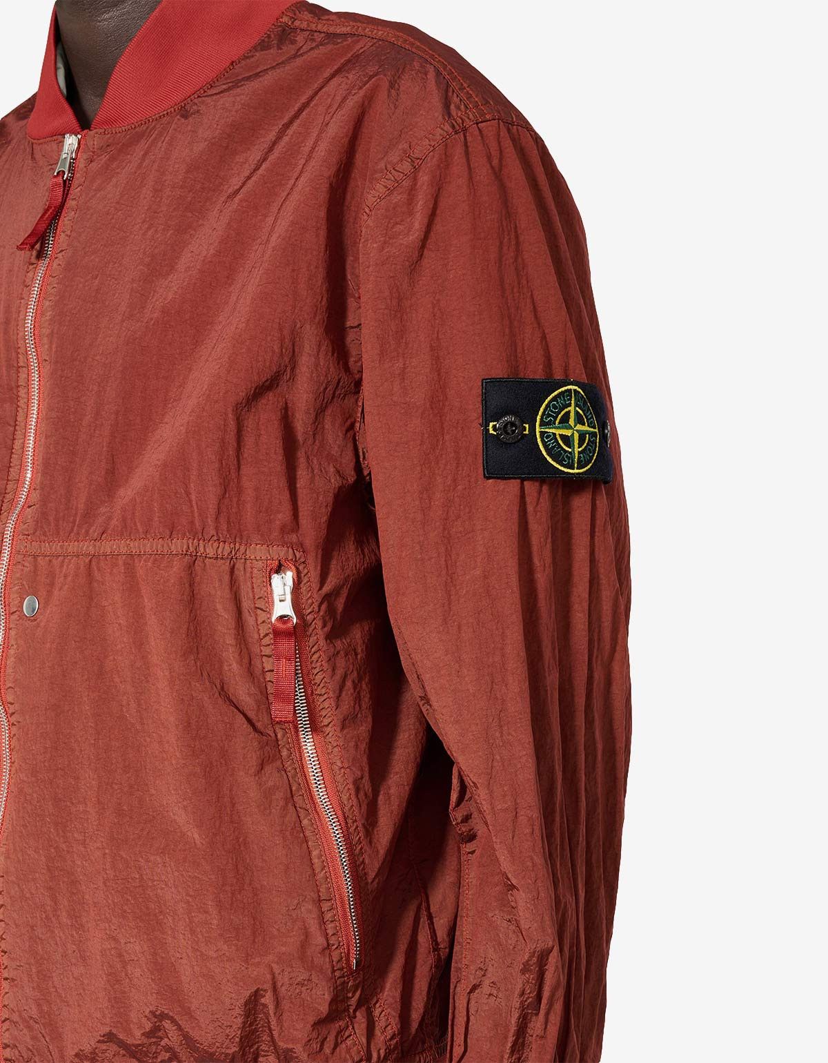 Stone Island Stone Island Orange Nylon Metal Bomber Jacket Size US L / EU 52-54 / 3 - 7 Thumbnail