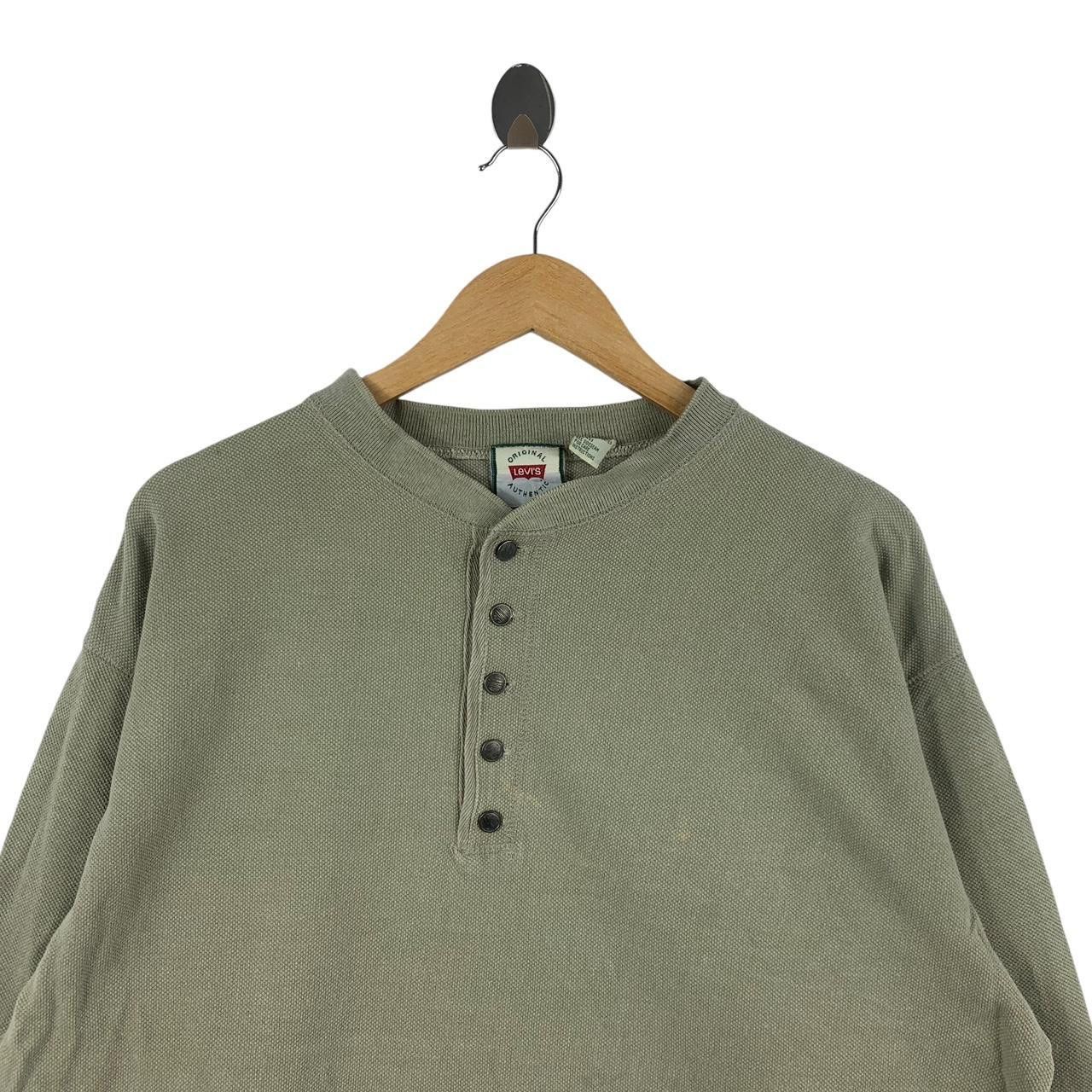 Levi's Vintage 80’ LEVI’S STRAUSS Natural Dye Henley Tee Shirt Top Size US L / EU 52-54 / 3 - 2 Thumbnail