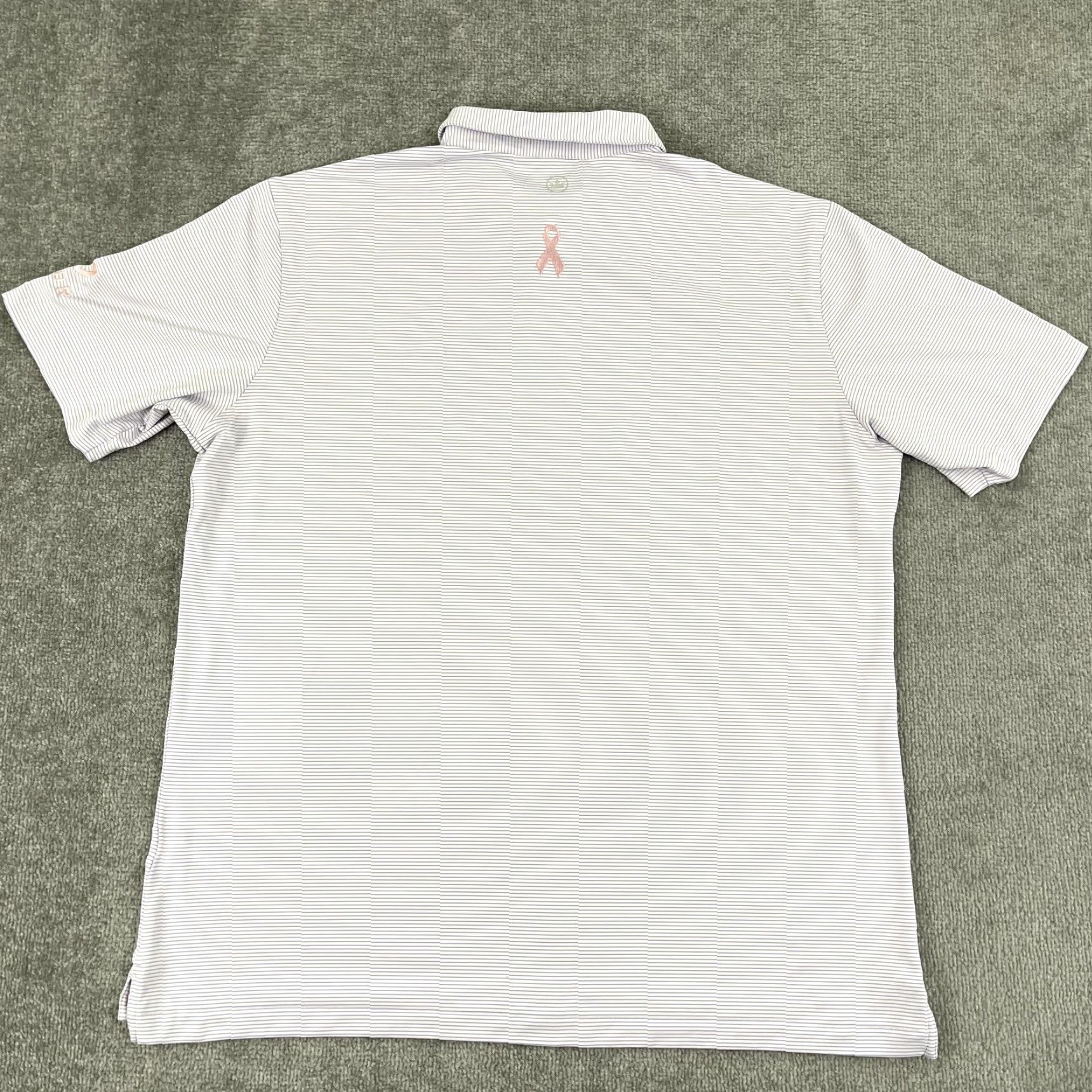 Peter Millar Peter Millar Polo Shirt Mens 2XL Crown Crafted Golf Pink Blue Breast Cancer Logo Size US XXL / EU 58 / 5 - 2 Thumbnail