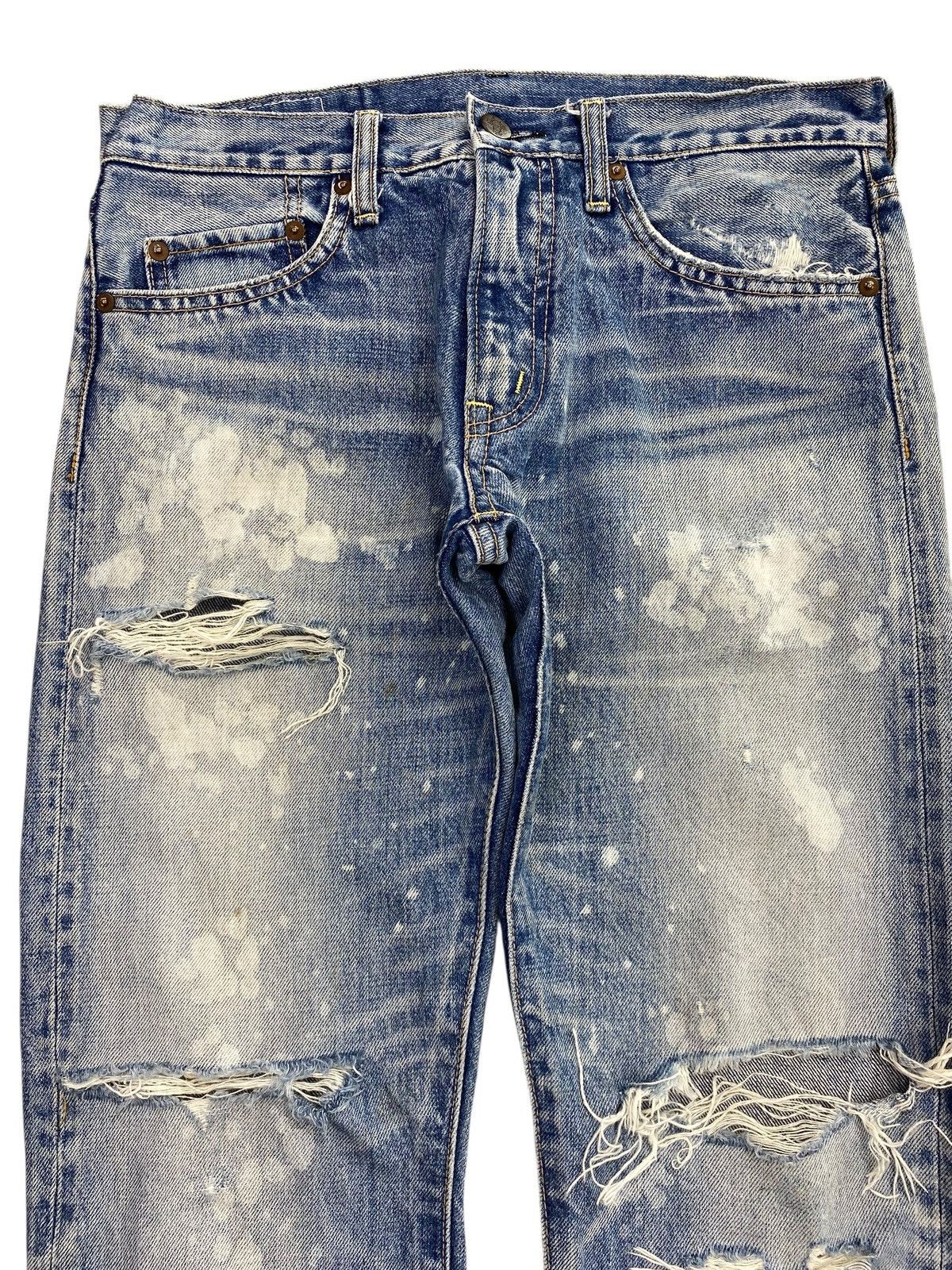Japanese Brand Japanese Brand Sweat & Bloods Blue Wash Distress Style Jeans Size US 30 / EU 46 - 2 Thumbnail