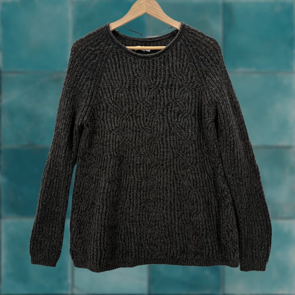Vintage Sonoma Sweater Womens Small Gray Cable Knit Raglan Pullover Cozy Warm Casual Size S / US 4 / IT 40 - 1 Thumbnail