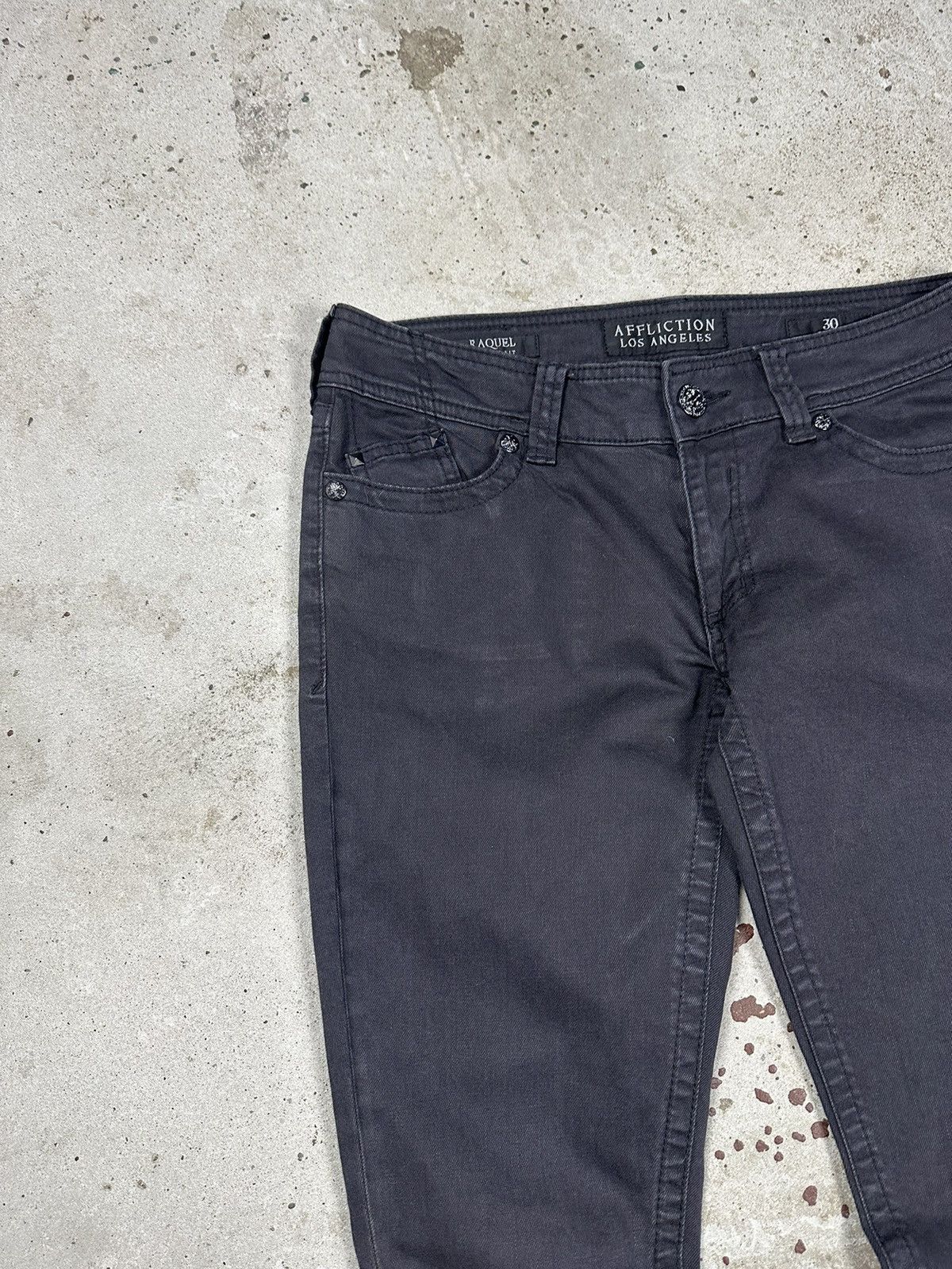 Affliction Affliction Los Angeles Raquel Black Denim Pants Size US 30 / EU 46 - 6 Thumbnail