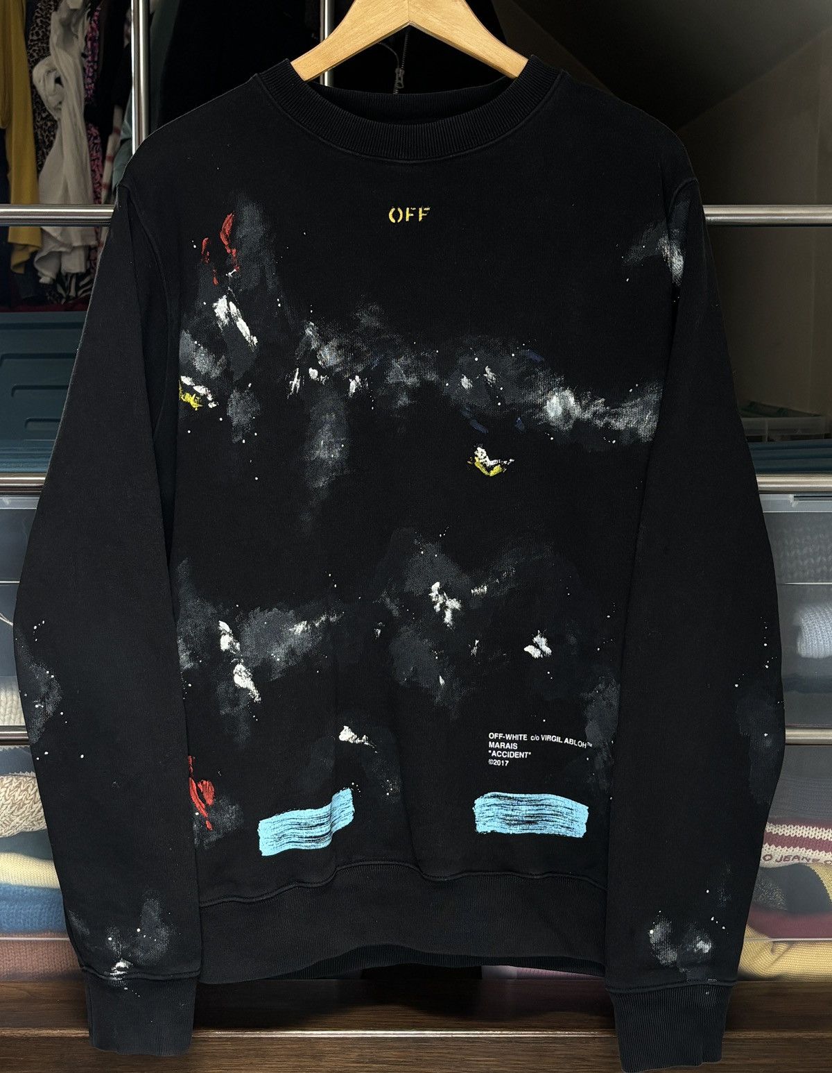 Off-White Off-White accident Melbourne limited rare galaxy sweatshirt Size US M / EU 48-50 / 2 - 1 Thumbnail
